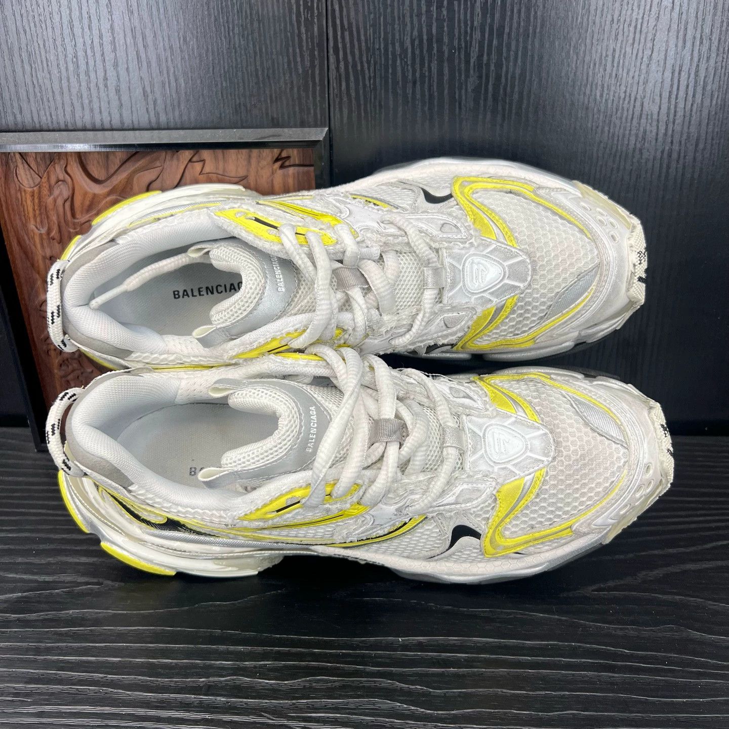 Balenciaga Balenciaga Runner Grey Yellow Distressed Sz 43 EUC Size US 10 / EU 43 - 5 Thumbnail