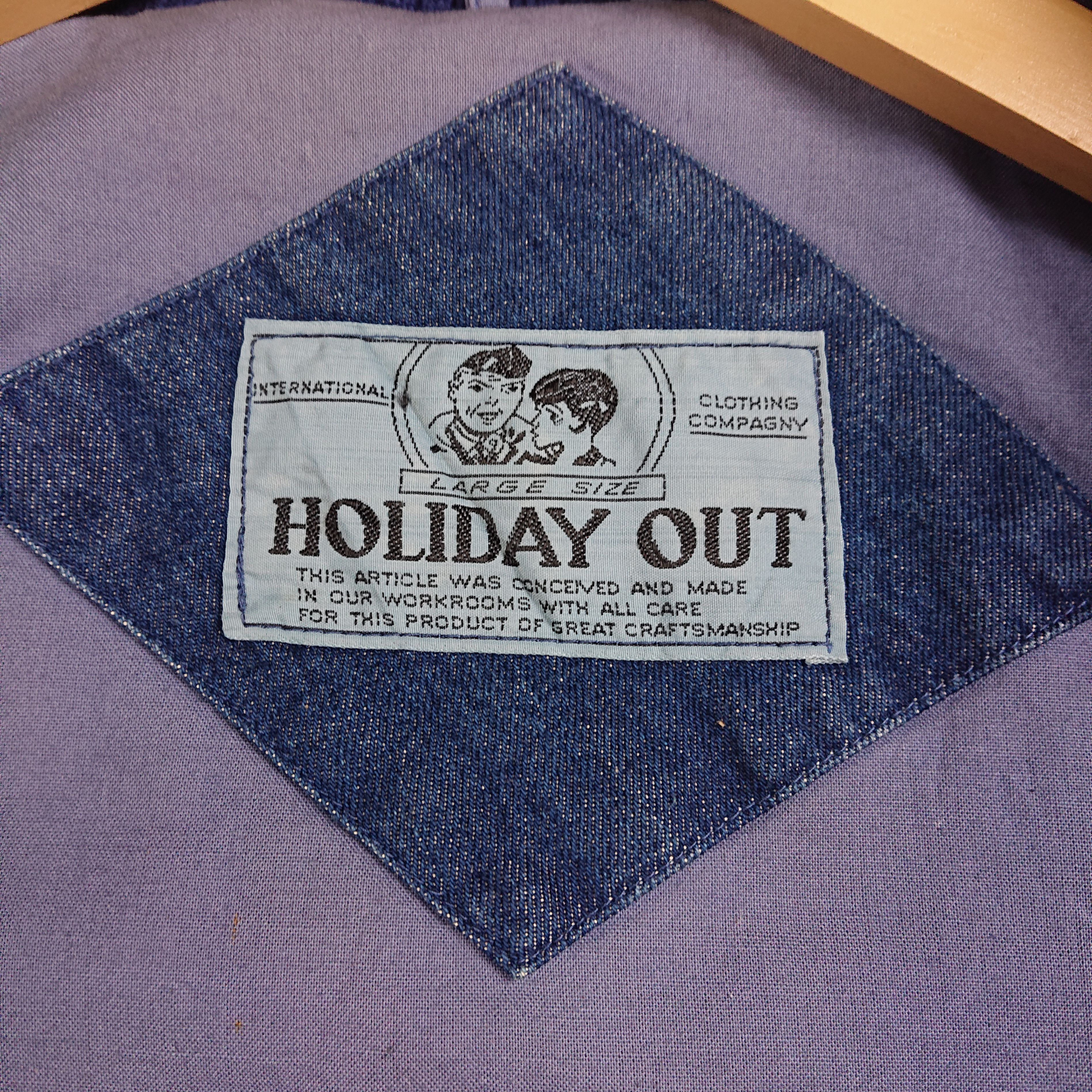 Japanese Brand Vintage Oversize Holiday Out Denim Heavy Flight Jacket Size US XL / EU 56 / 4 - 9 Thumbnail