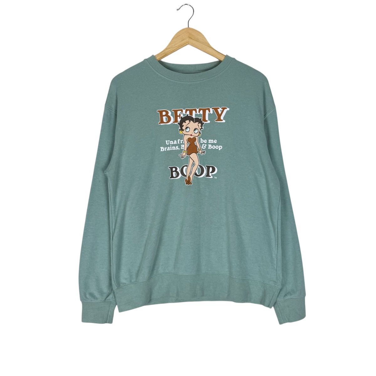 Sweaty Betty ⚡️BETTY BOOP BERJALAN MALAM SWEATSHIRTS CREWNECK Size L / US 10 / IT 46 - 2 Thumbnail