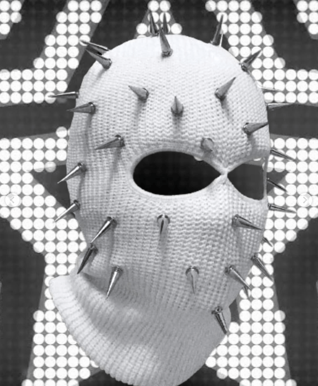 Japanese Brand Punk Style Spike Ski Mask Size ONE SIZE - 3 Thumbnail