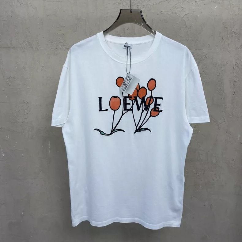 Loewe loewe White balloon flower embroidered logo short sleeve 25 Size US XS / EU 42 / 0 - 5 Thumbnail
