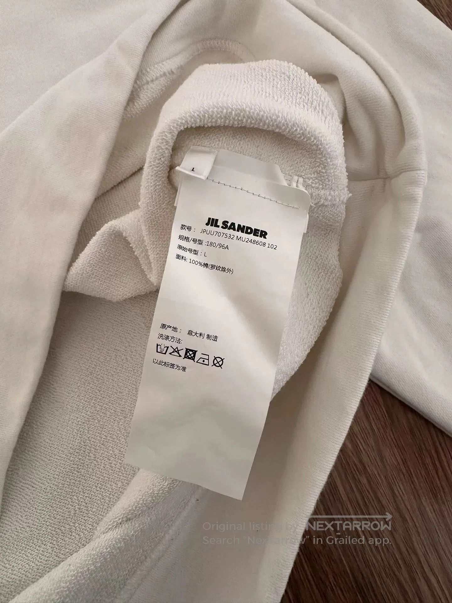 Jil Sander Jil Sander Logo Organic Cotton Crewneck Sweatshirt. Size US L / EU 52-54 / 3 - 3 Thumbnail