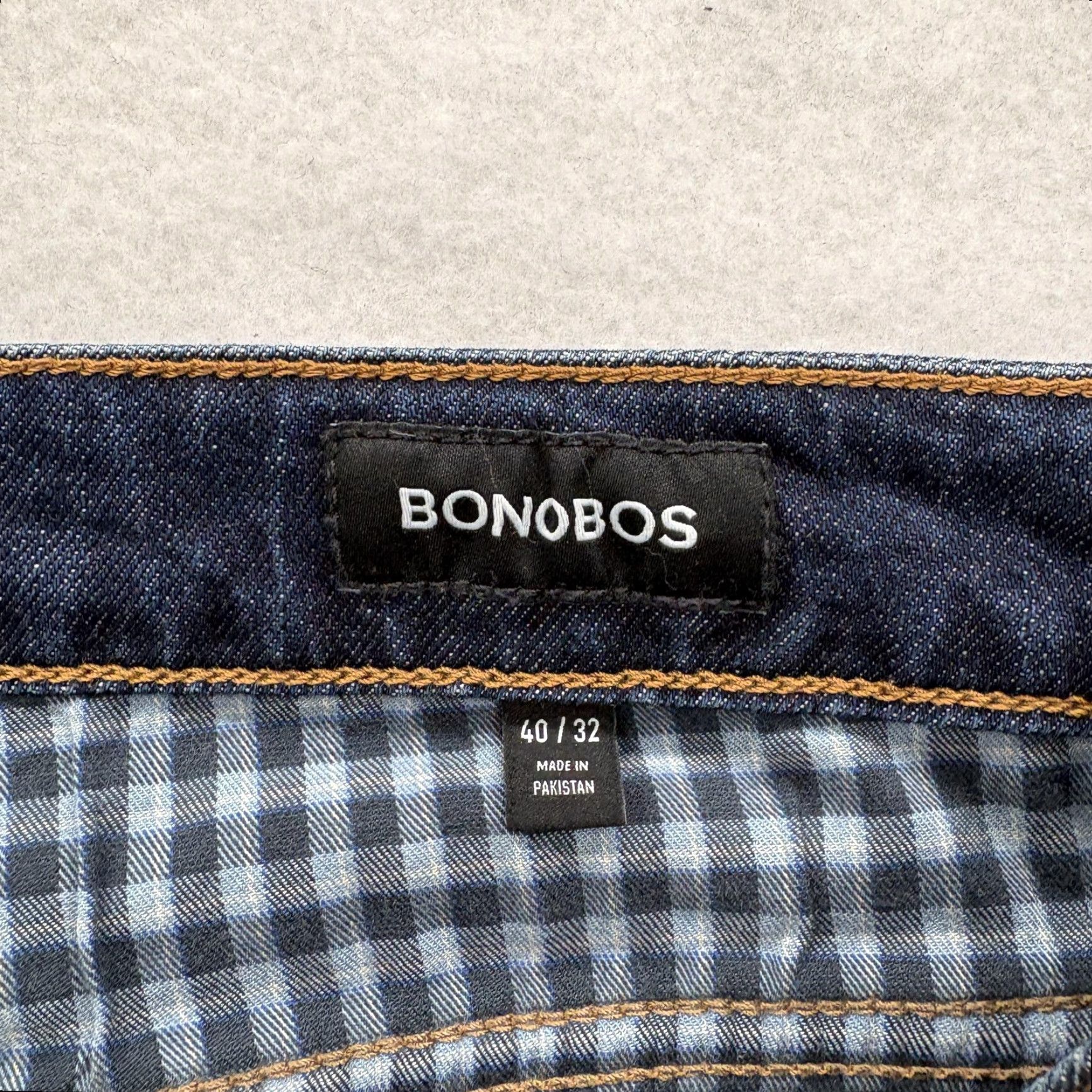 Bonobos Bonobos Jeans Mens 40x32 Athletic Fit Denim Blue Dark Wash Lined Pocket Zip Fly 5-Pocket Size US 40 / EU 56 - 4 Thumbnail