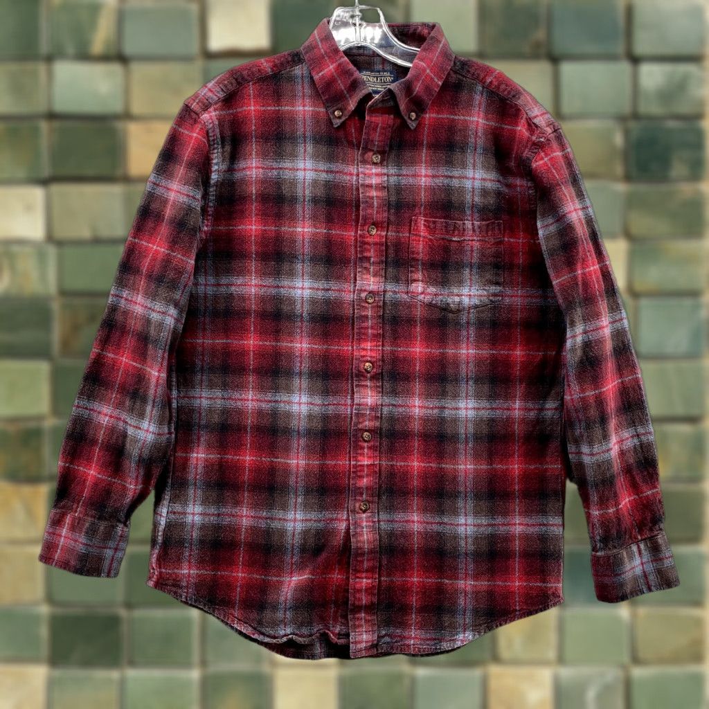 Pendleton Pendleton Mason Flannel Shirt Men's Medium Red Plaid Chamois Gorpcore Cabin Core Shirt Mens M Red Plaid Pendleton Mason Flannel Shirt Size US M / EU 48-50 / 2 - 1 Thumbnail