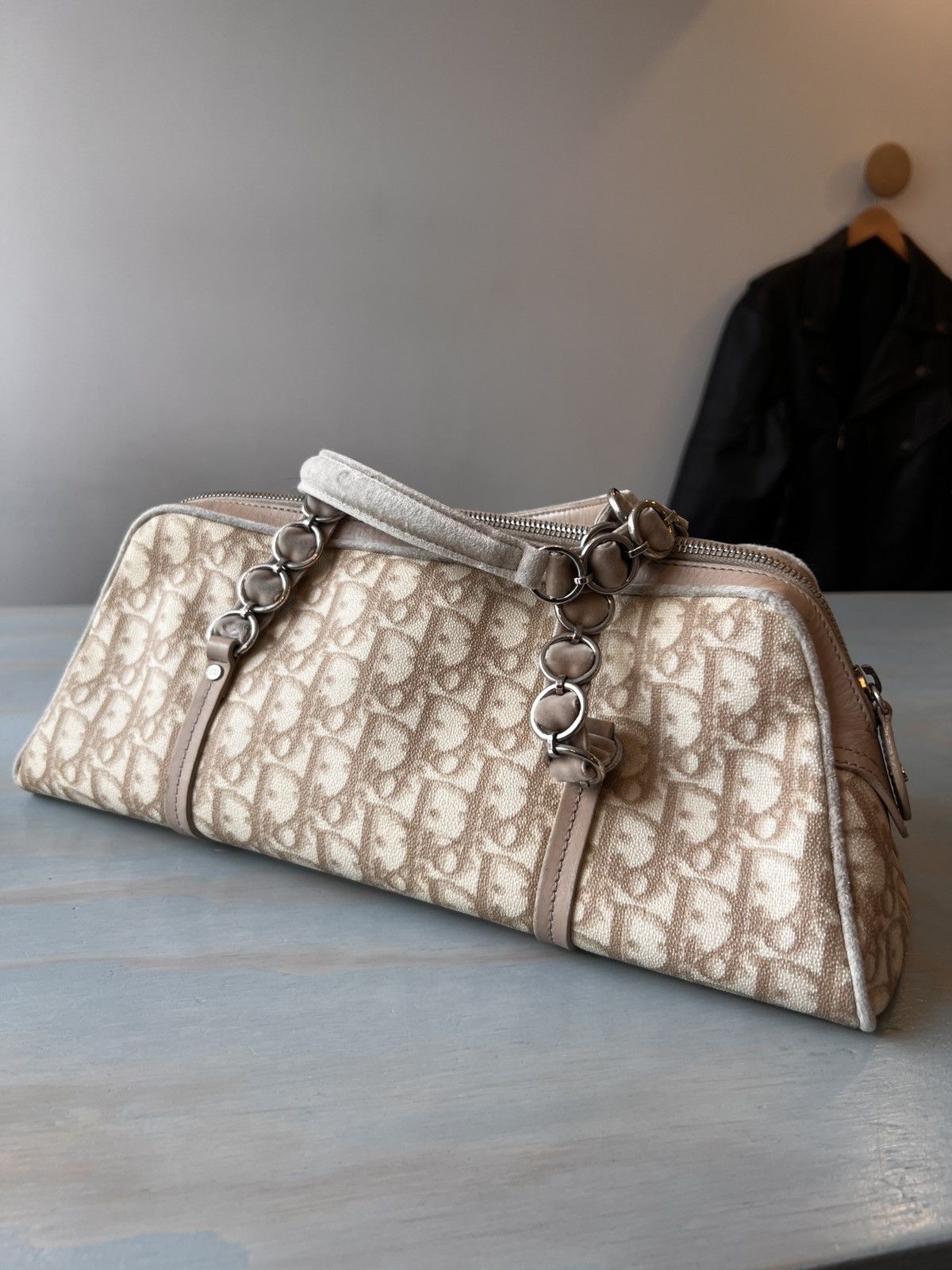 Dior 00s Dior Trotter Romantic Pink Handbag Size ONE SIZE - 3 Thumbnail