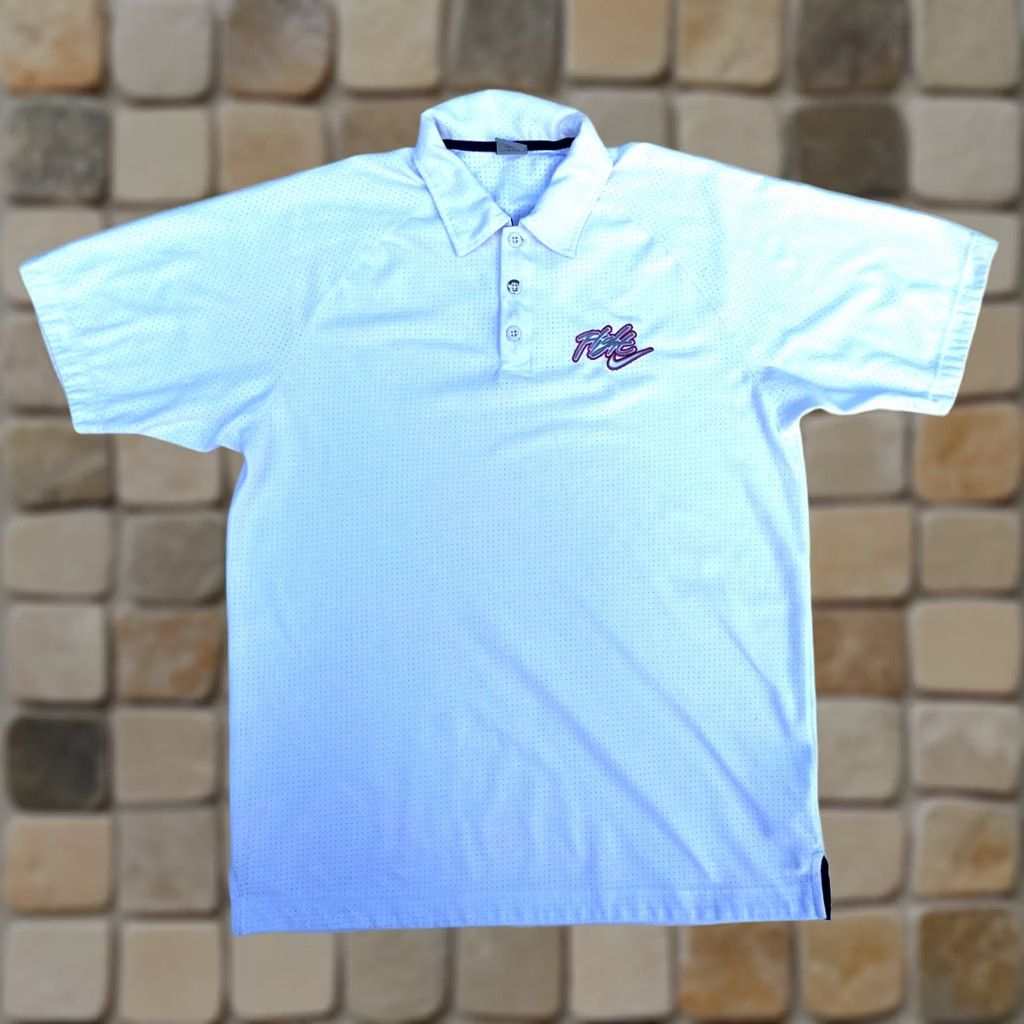 Nike VINTAGE Nike Flight Polo Shirt Men's Large White Embroidered Detailing Polo Shirt Size US L / EU 52-54 / 3 - 1 Thumbnail