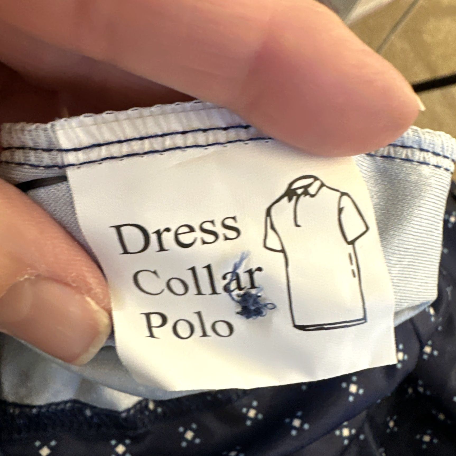 Vintage Collars and Co Dress Polo Shirt M Regular Men Collars & Co Blue Star Los Cabos Pattern Polo Short Sleeve Golf NWOT Size 40R - 5 Thumbnail