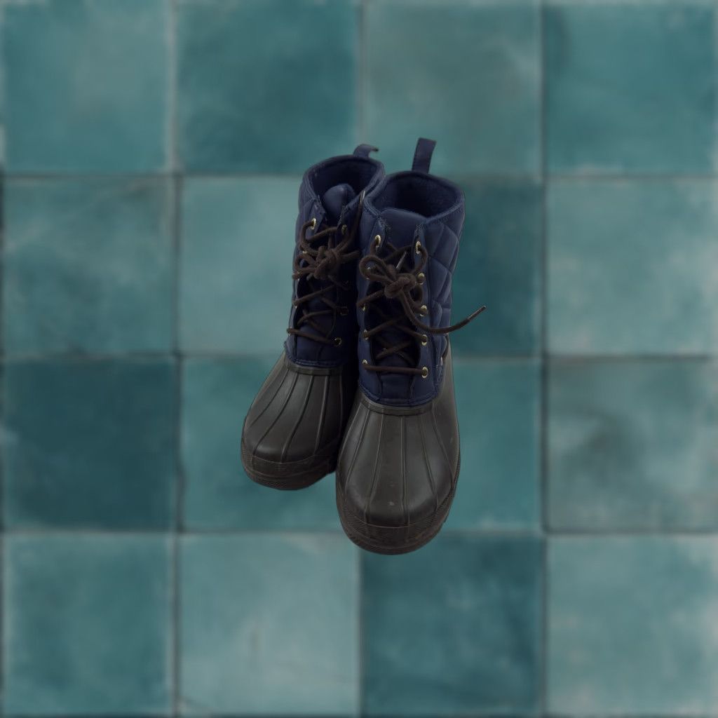 Sperry Sperry Top-Sider Boots Women's 9 Navy Quilted Waterproof Lace Up STS83694 Rain Boot Size US 9 / IT 39 - 1 Thumbnail