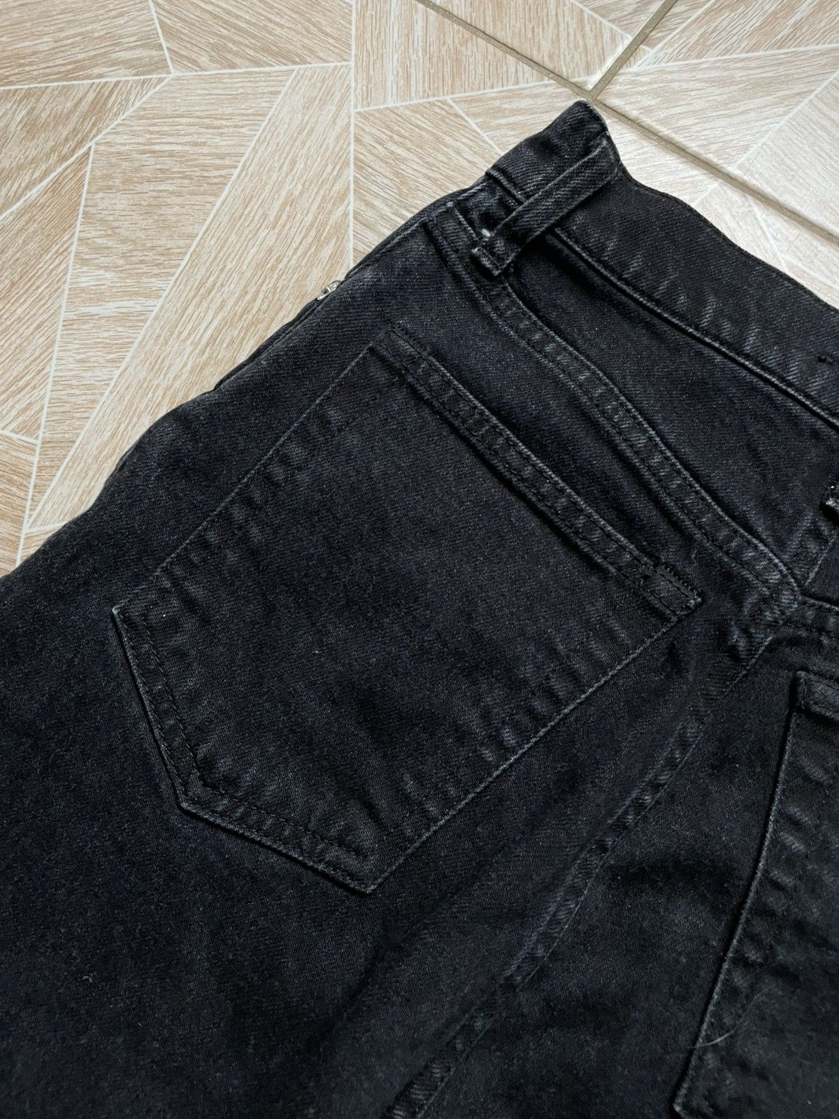 Helmut Lang Italy Helmug Lang Black Masc Hi Straight Cropped Denim Jeans Size 25" / US 0 / IT 36 - 10 Thumbnail