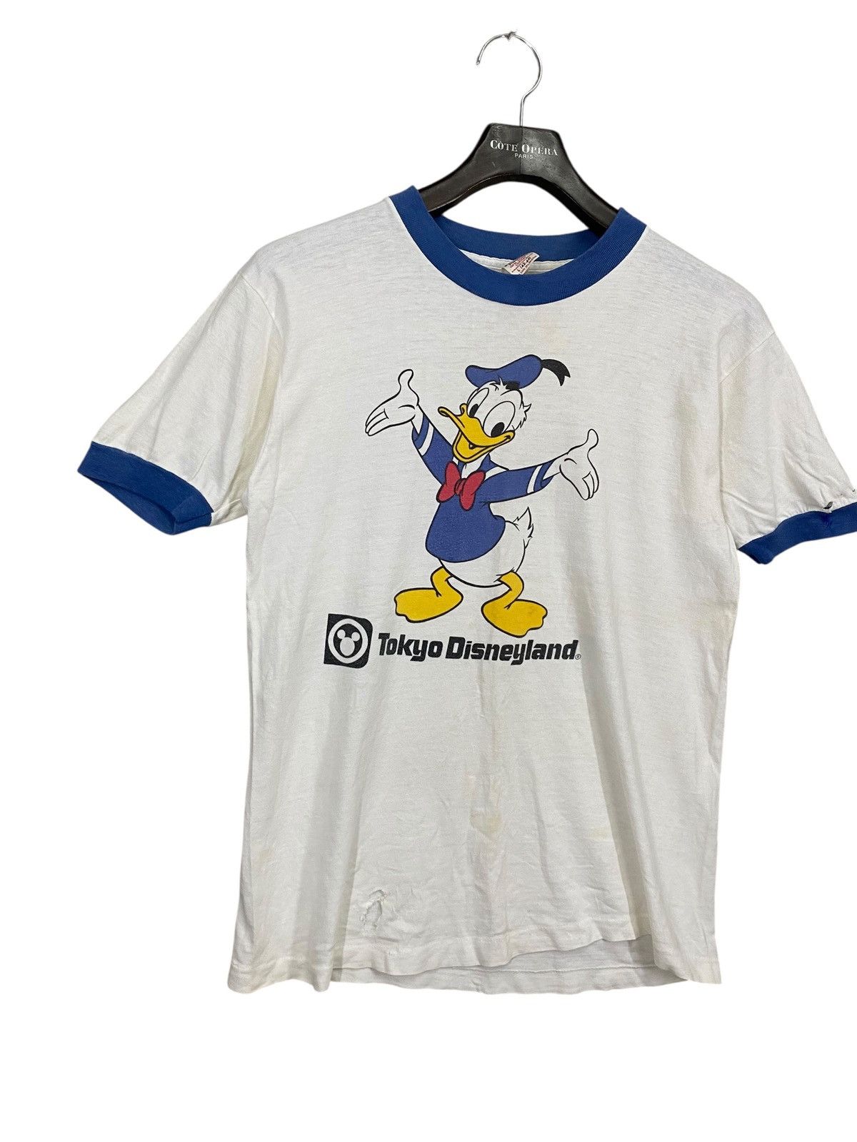 Vintage 80s tokyo disneyland donald duck tshirt ringer