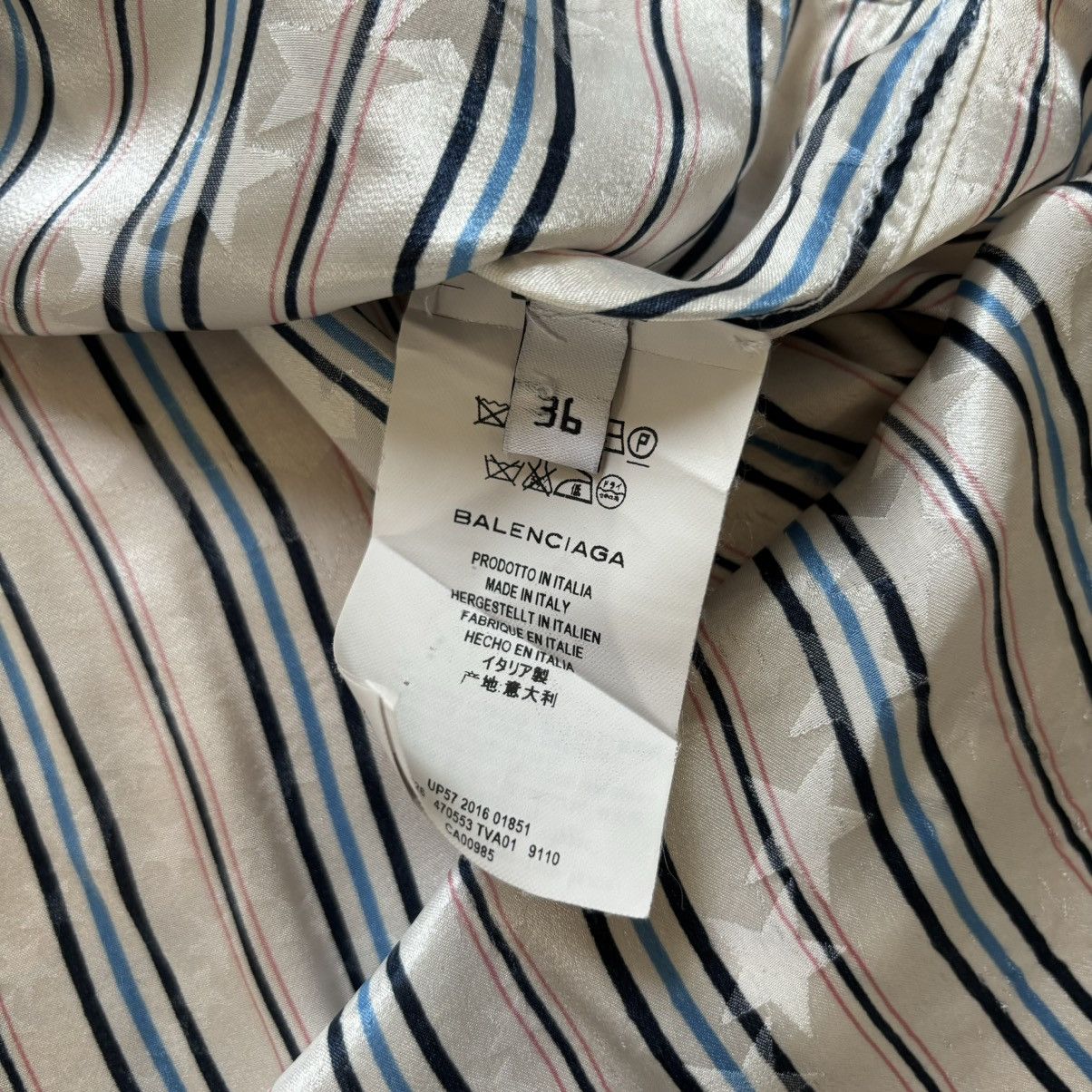 Balenciaga SS2017 Star-Embossed Striped Shirt Size US S / EU 44-46 / 1 - 10 Thumbnail