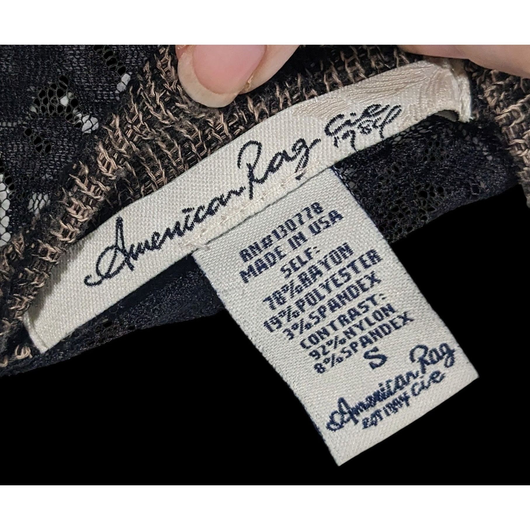 American Rag Retro Preppy Black And Brown Lace Cardigan by American Rag Size S / US 4 / IT 40 - 4 Thumbnail
