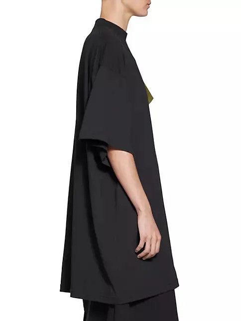 Balenciaga o1w1db11224 Sticky Note T-Shirt Oversized in Black Size US M / EU 48-50 / 2 - 3 Thumbnail