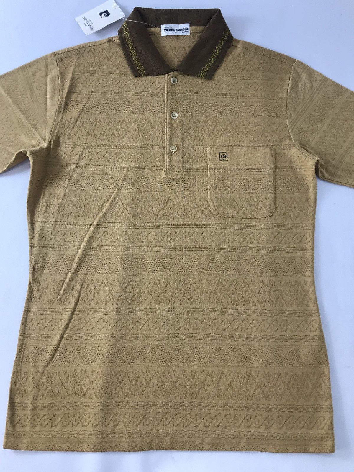 Pierre Cardin 90s Pierre Cardin Paris Tricot Single Pocket Polo Tee Size US M / EU 48-50 / 2 - 3 Thumbnail