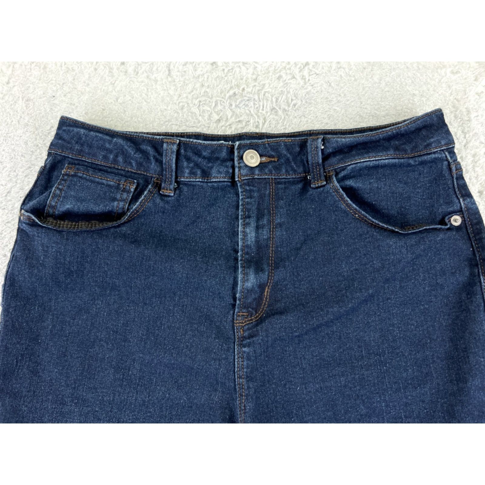 Vintage No Boundaries Jeans Womens 13 Blue Denim Skinny High Rise Cotton Blend Regular 5-Pocket Distressed Comfortable Pockets Solid Classic USA 90s? Size 34" / US 12 / IT 48 - 4 Thumbnail