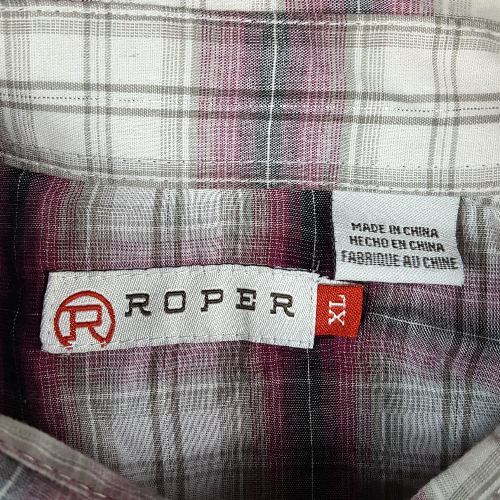 Roper Roper Western Shadow Plaid Cowboy Pearl Snap Men's XL Size Button Up Collared Shirt Size US XL / EU 56 / 4 - 6 Thumbnail