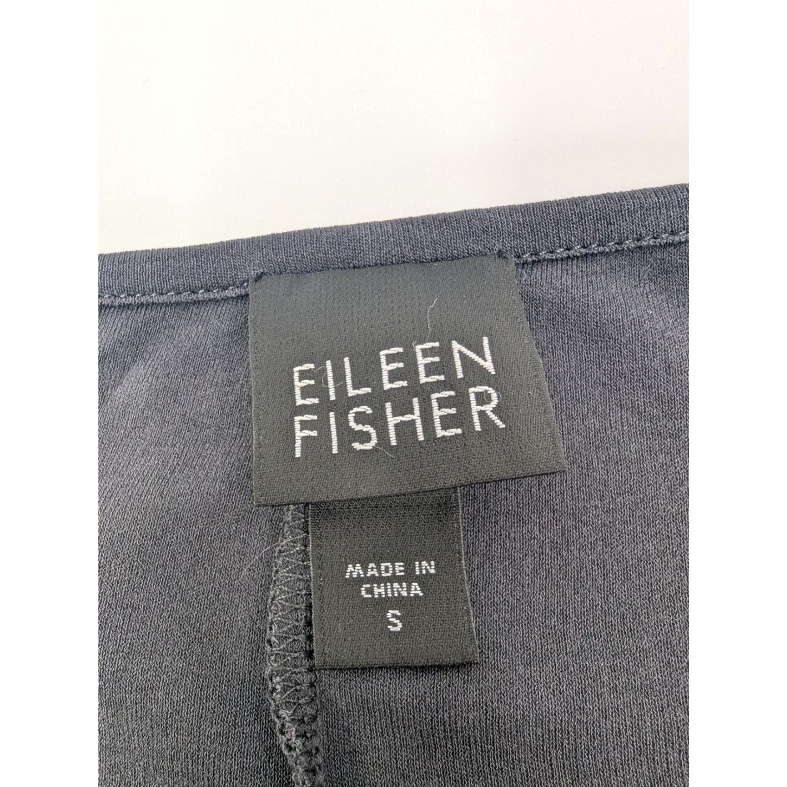 Eileen Fisher EILEEN FISHER Shirt Dress Pintuck Silk Stretch Cap Sleeve Womens Small Tunic Grey Black Short Sleeve Pullover... Size S / US 4 / IT 40 - 6 Thumbnail