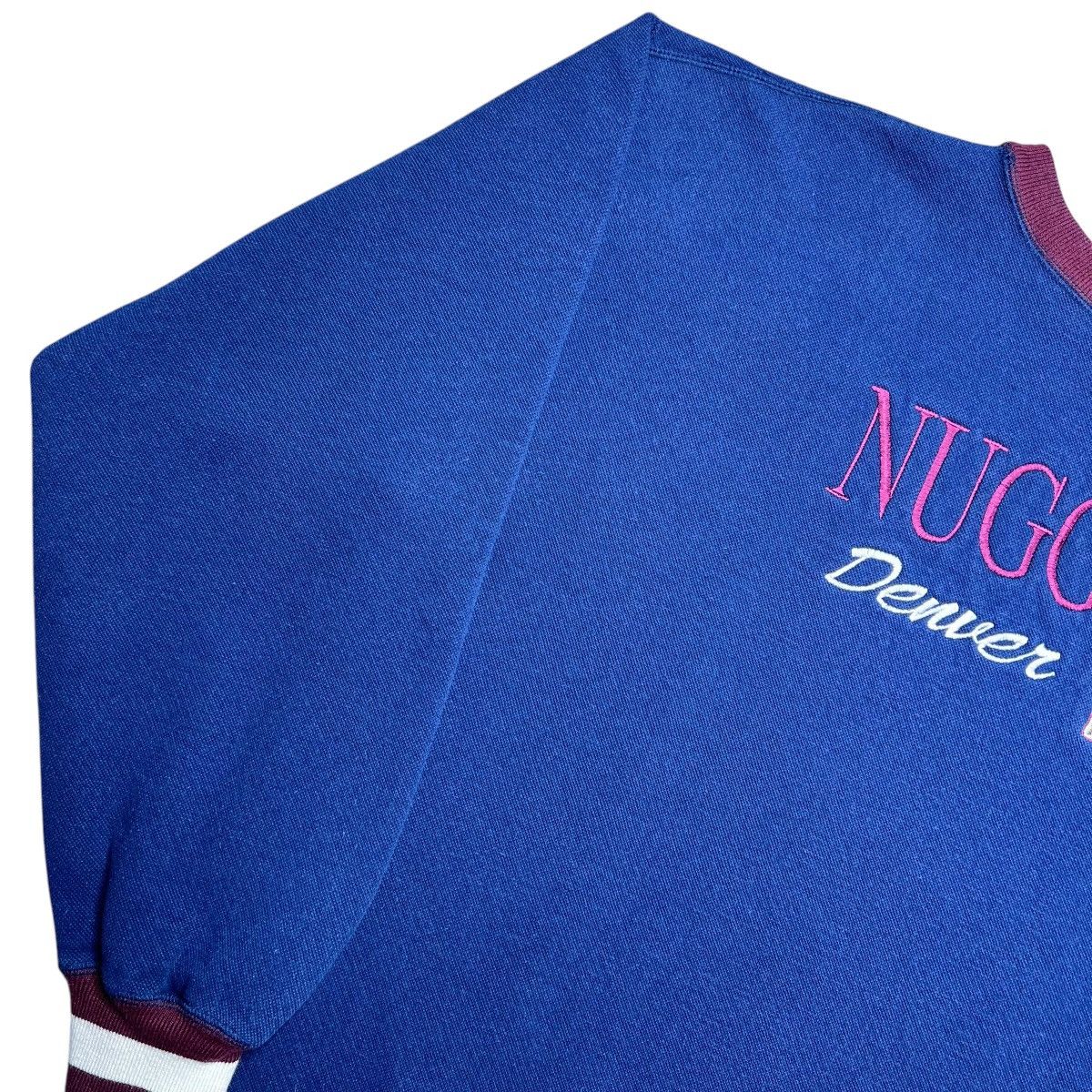 NBA × Vintage 1990s NBA Denver Nuggets Embroidered Spell Out Sweatshirt Size US L / EU 52-54 / 3 - 15 Thumbnail