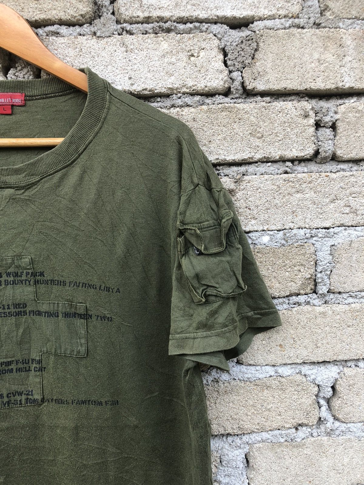 Bullet Noise × Japanese Brand × Vintage Vintage Y2K Bullet Noise Us Navy Fighter Tshirts Size US L / EU 52-54 / 3 - 9 Thumbnail