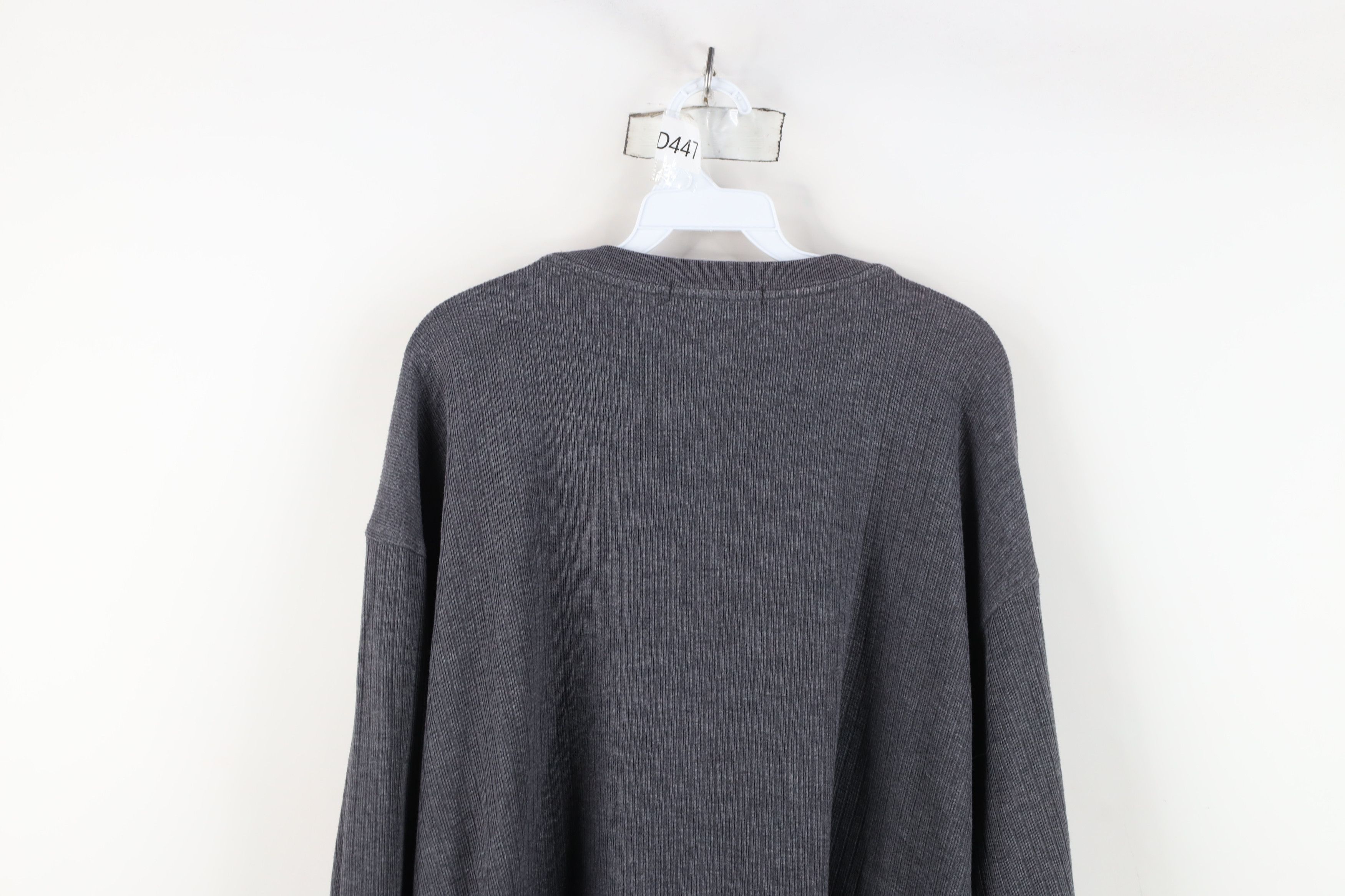 Vintage Vintage 90s Streetwear Ribbed Long Sleeve Henley T-Shirt Size US XXL / EU 58 / 5 - 11 Thumbnail