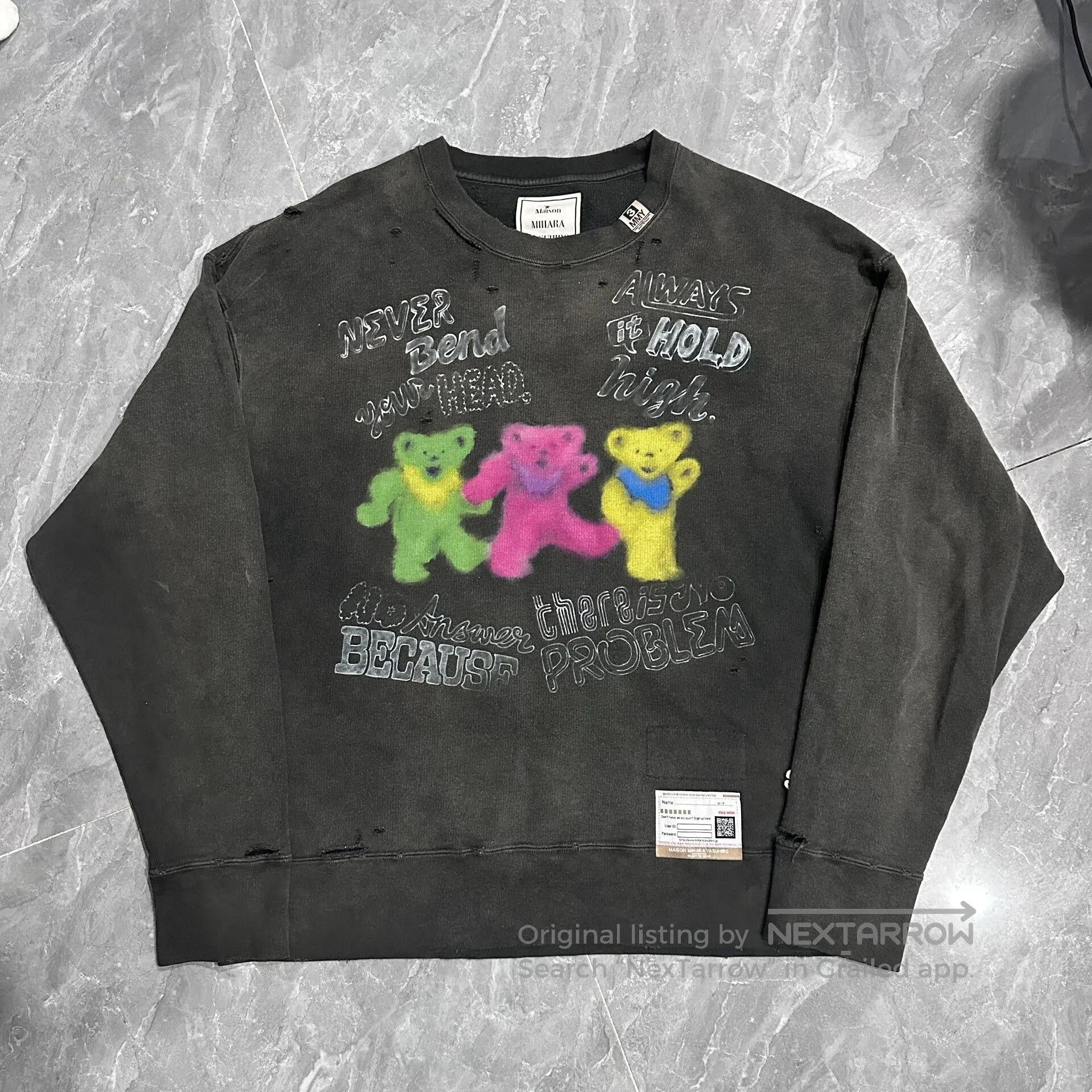 Maison MIHARA YASUHIRO Maison Mihara Yasuhiro Colored Bears Sweatshirt. Size US M / EU 48-50 / 2 - 1 Thumbnail