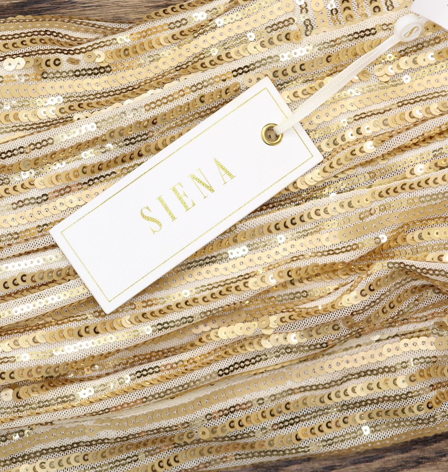 Signal Sport Siena Womens Strap Sweetheart Neck Midi Dress Gold Yellow 8 Size M / US 6-8 / IT 42-44 - 4 Thumbnail