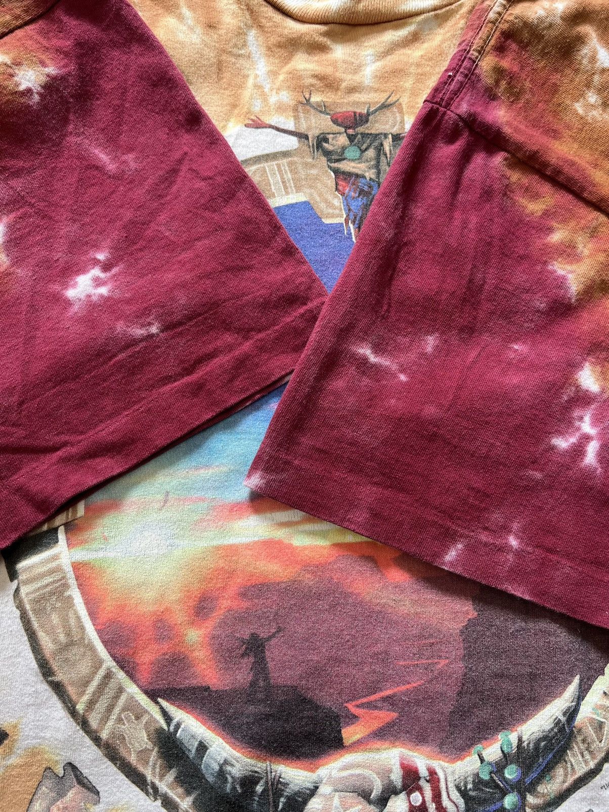Liquid Blue × Vintage Mens Vintage Liquid Blue T Shirt overprint Skeleton skulls Size US L / EU 52-54 / 3 - 6 Thumbnail