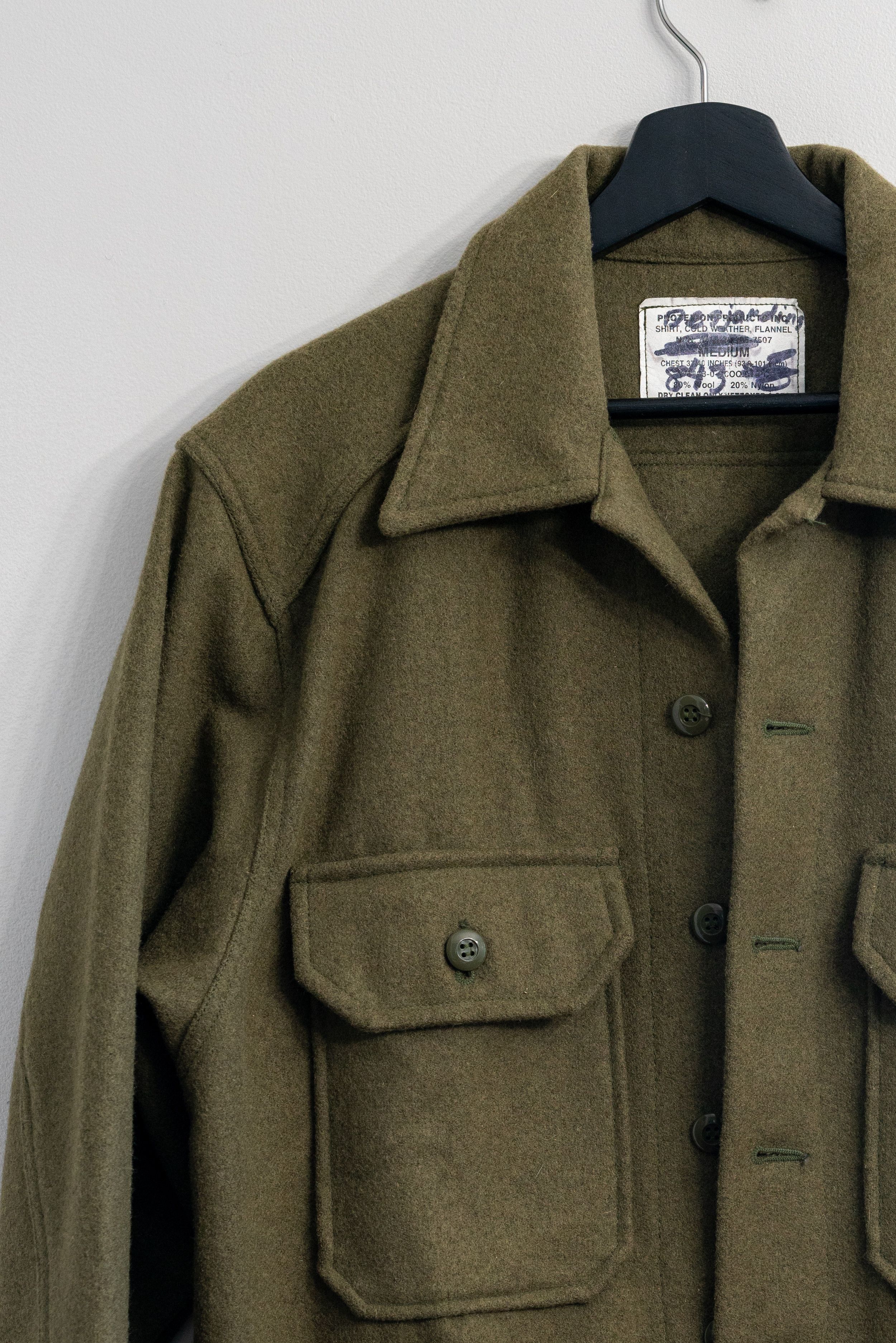Vintage Vintage 70's Wool Army Shirt Jacket Size US M / EU 48-50 / 2 - 3 Thumbnail