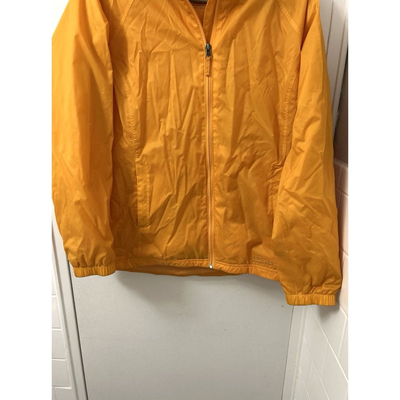 Vintage LL Bean Rain Jacket Womens M Orange Full Zip Hooded Trail Windbreaker Size M / US 6-8 / IT 42-44 - 3 Thumbnail