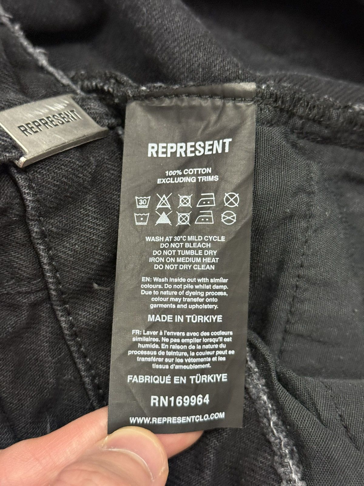 Represent Clo. 🔥Sick Represent Black R3 Workshop Denim Cargo Pants Sicko Y3 Size US 30 / EU 46 - 7 Thumbnail