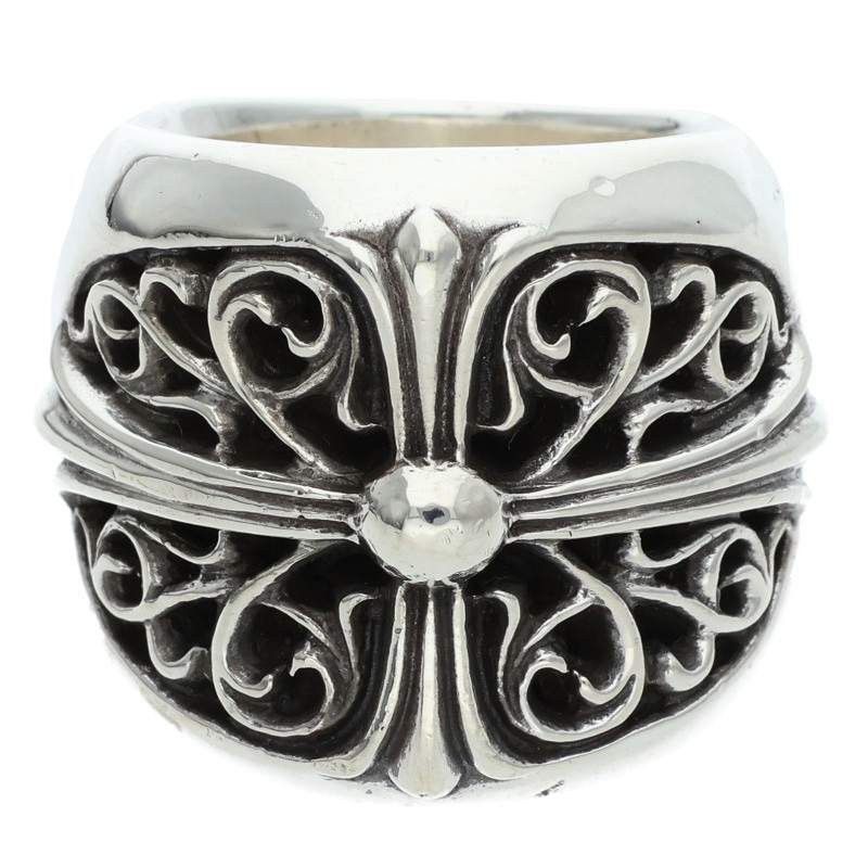 Chrome Hearts Chrome Hearts Classic Oval Cross Silver Ring Size ONE SIZE - 1 Thumbnail