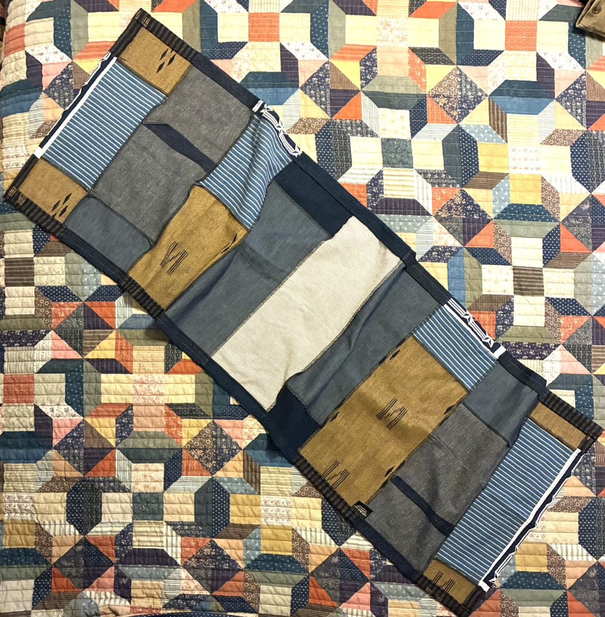 RRL Ralph Lauren CUSTOM RRL/RL PATCHWORK SCARF (100% UPCYCLED RRL FABRICS) Size ONE SIZE - 11 Thumbnail