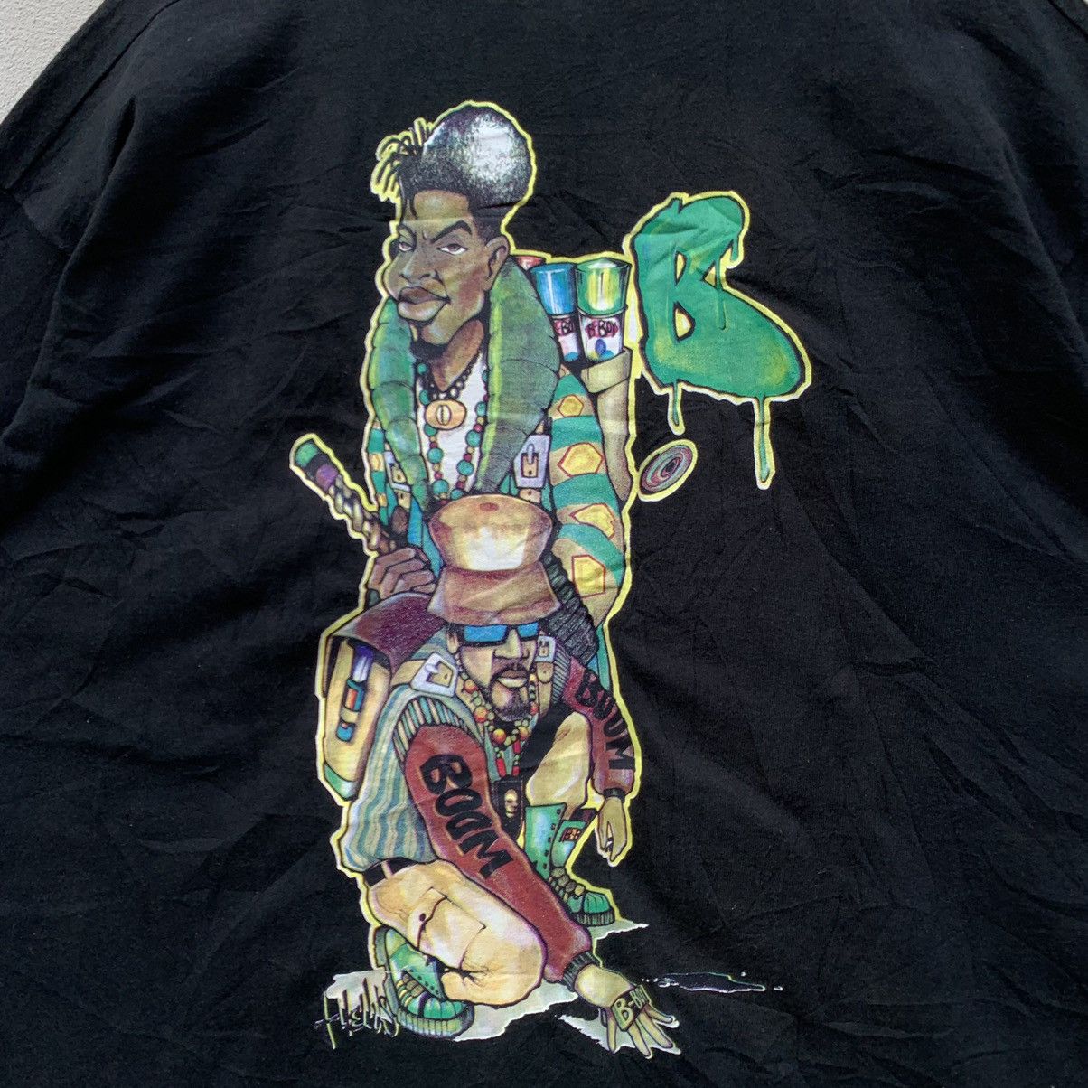 Rap Tees TRULY VINTAGE RARE CONART B-BOY BIG PRINT T-SHIRT Size US XL / EU 56 / 4 - 3 Thumbnail