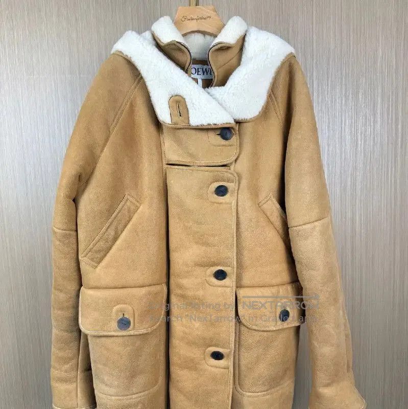Loewe Loewe Beige Leather Women's Cotton Jacket . Size M / US 6-8 / IT 42-44 - 1 Thumbnail