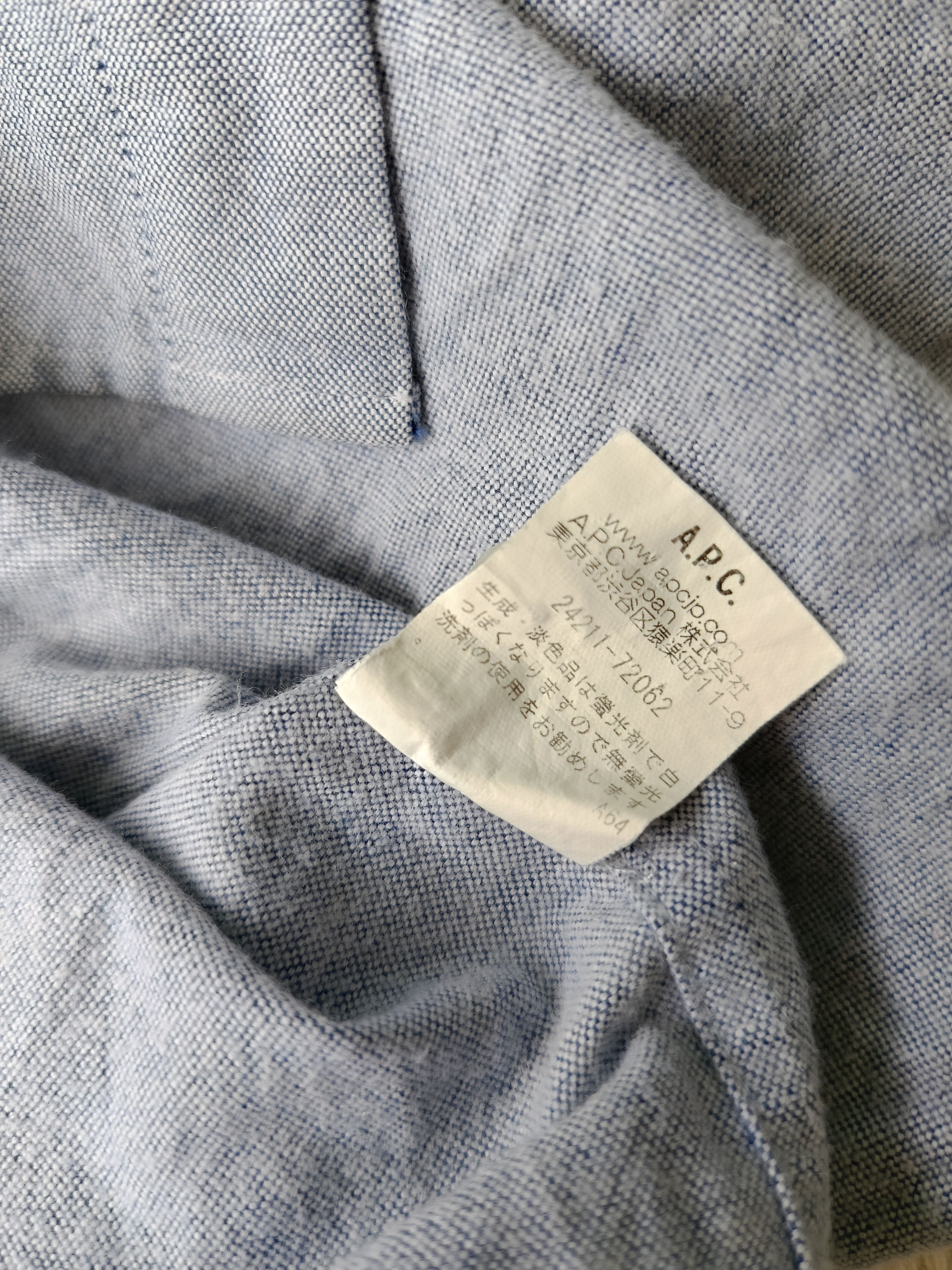 A.P.C. APC A.P.C. Rue Madame Paris blue oxford shirt XS Size US XS / EU 42 / 0 - 11 Thumbnail