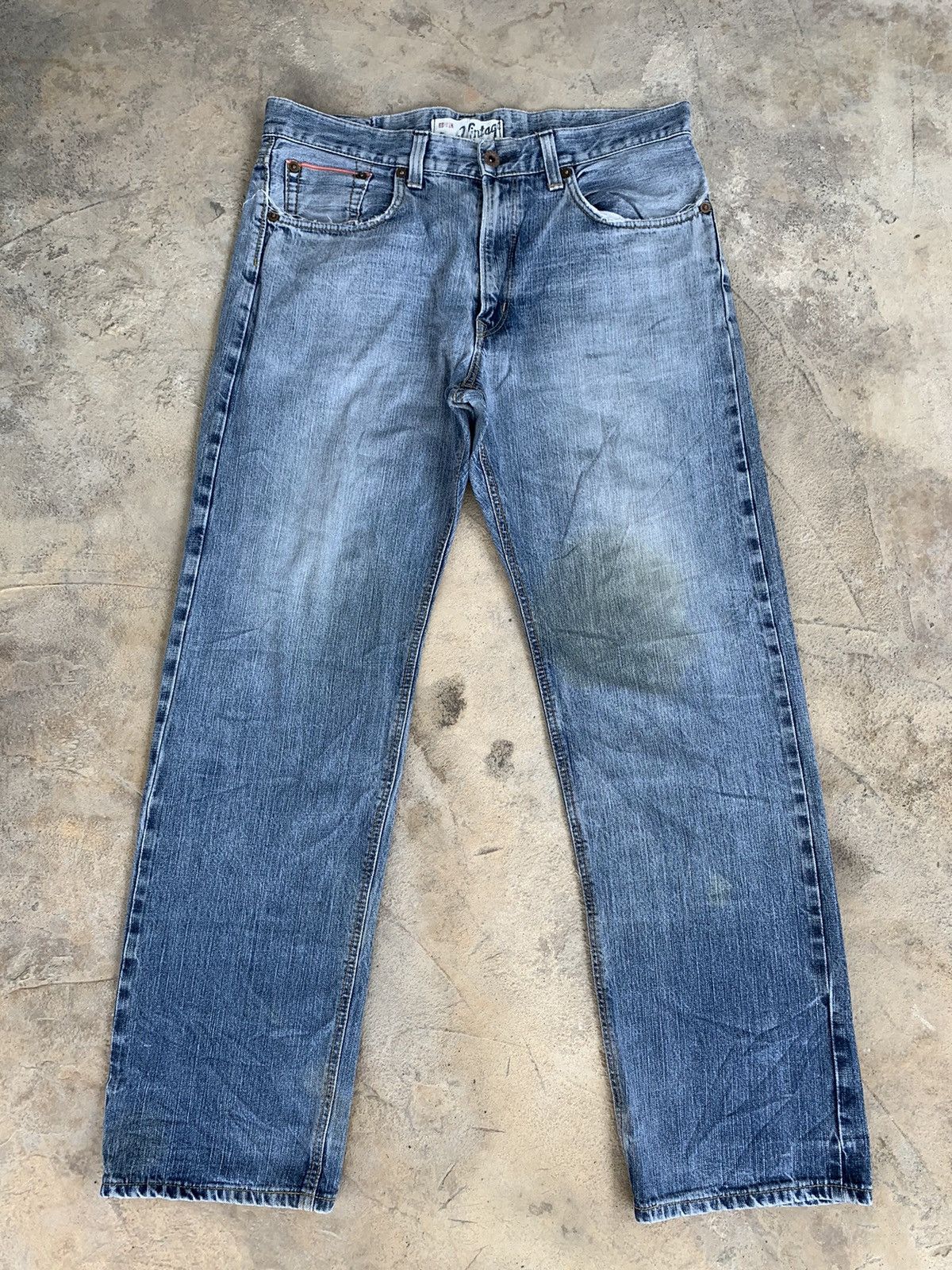 Edwin × Vintage Edwin 505V Selvedge Distressed Denim Size US 37 - 1 Thumbnail