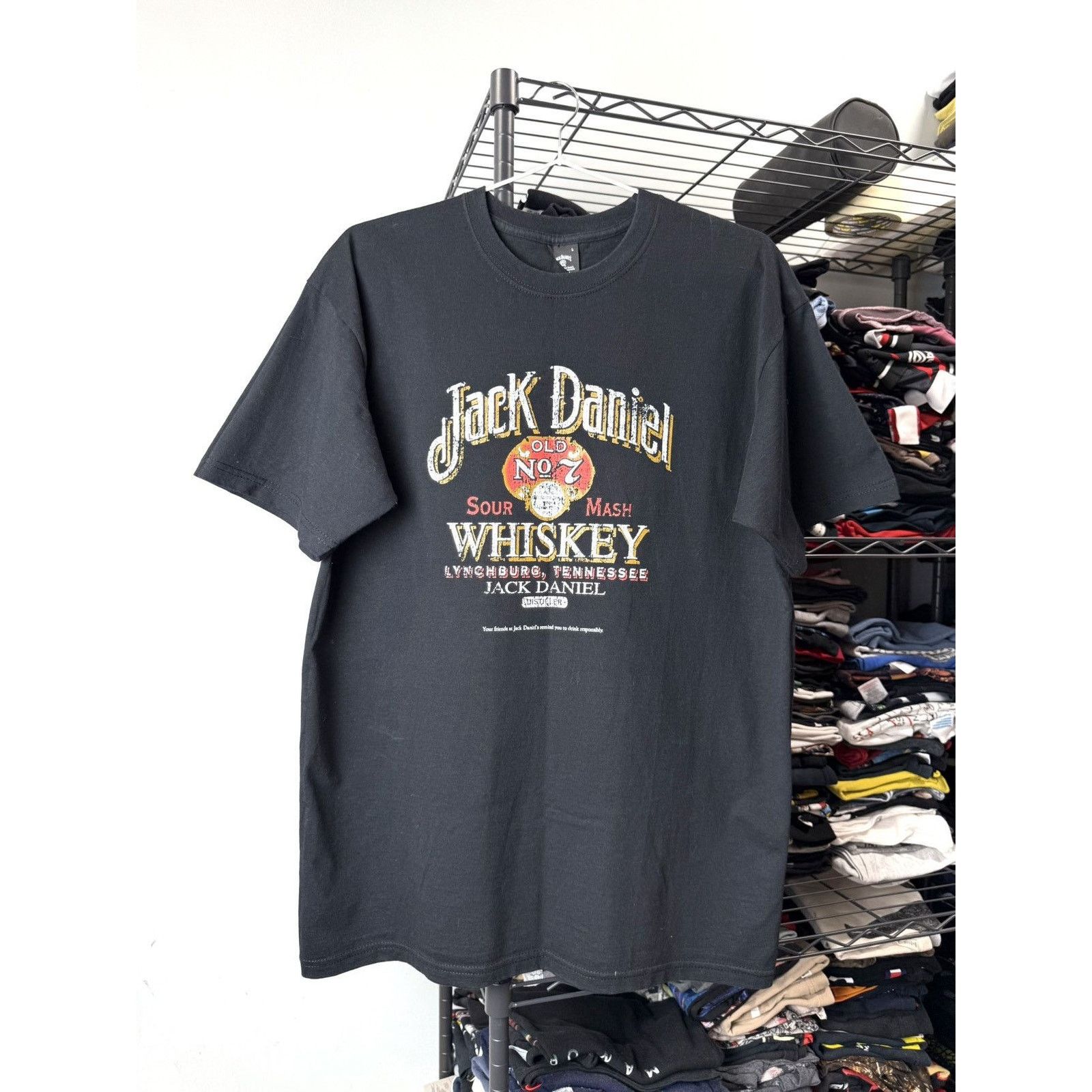Vintage 00’s Jack Daniels Vintage T Shirt Icon Alcohol Whiskey Size US L / EU 52-54 / 3 - 1 Thumbnail
