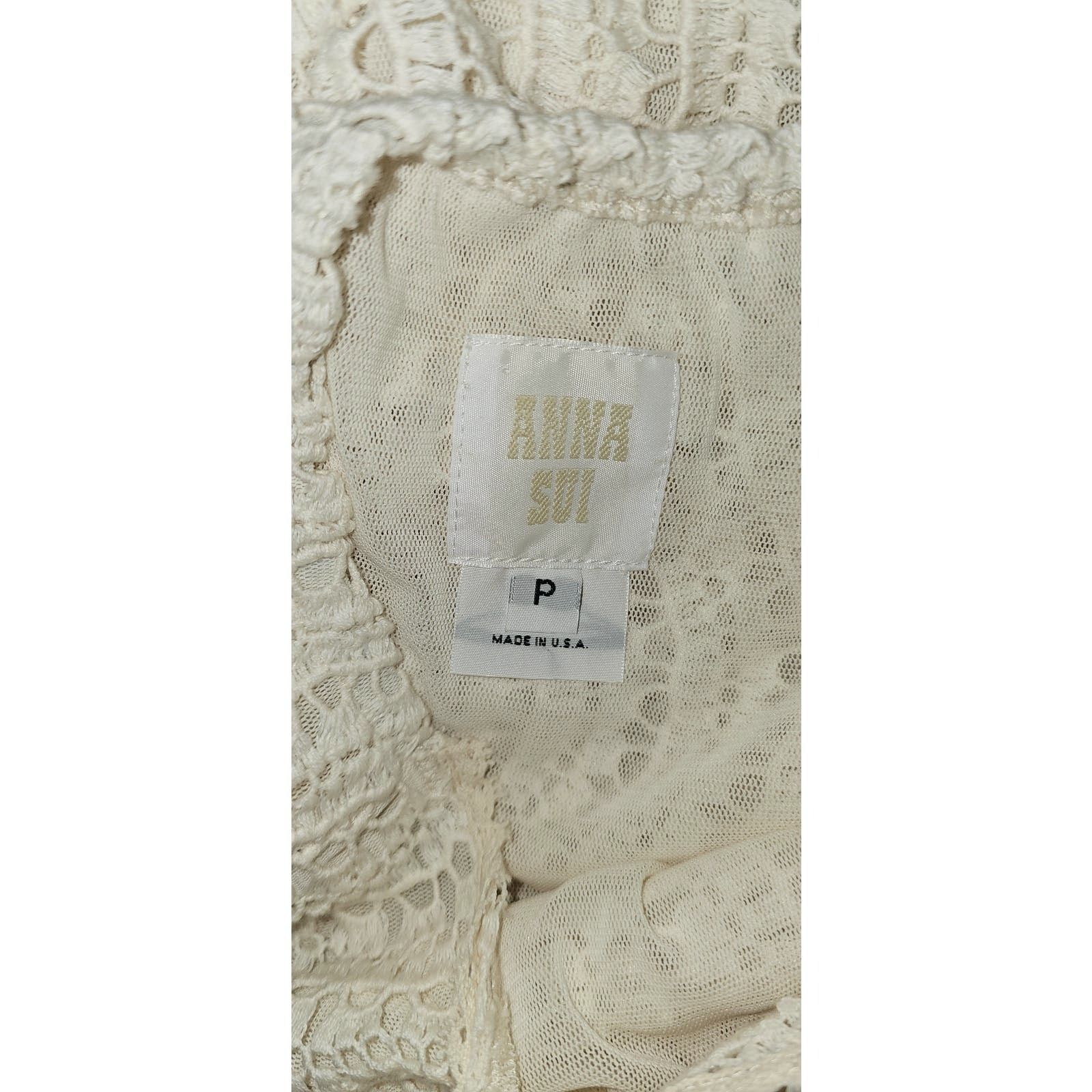 Free People New Free People Anna Sui Crochet Lace Cutout Dress $660 XS Size XS / US 0-2 / IT 36-38 - 4 Thumbnail