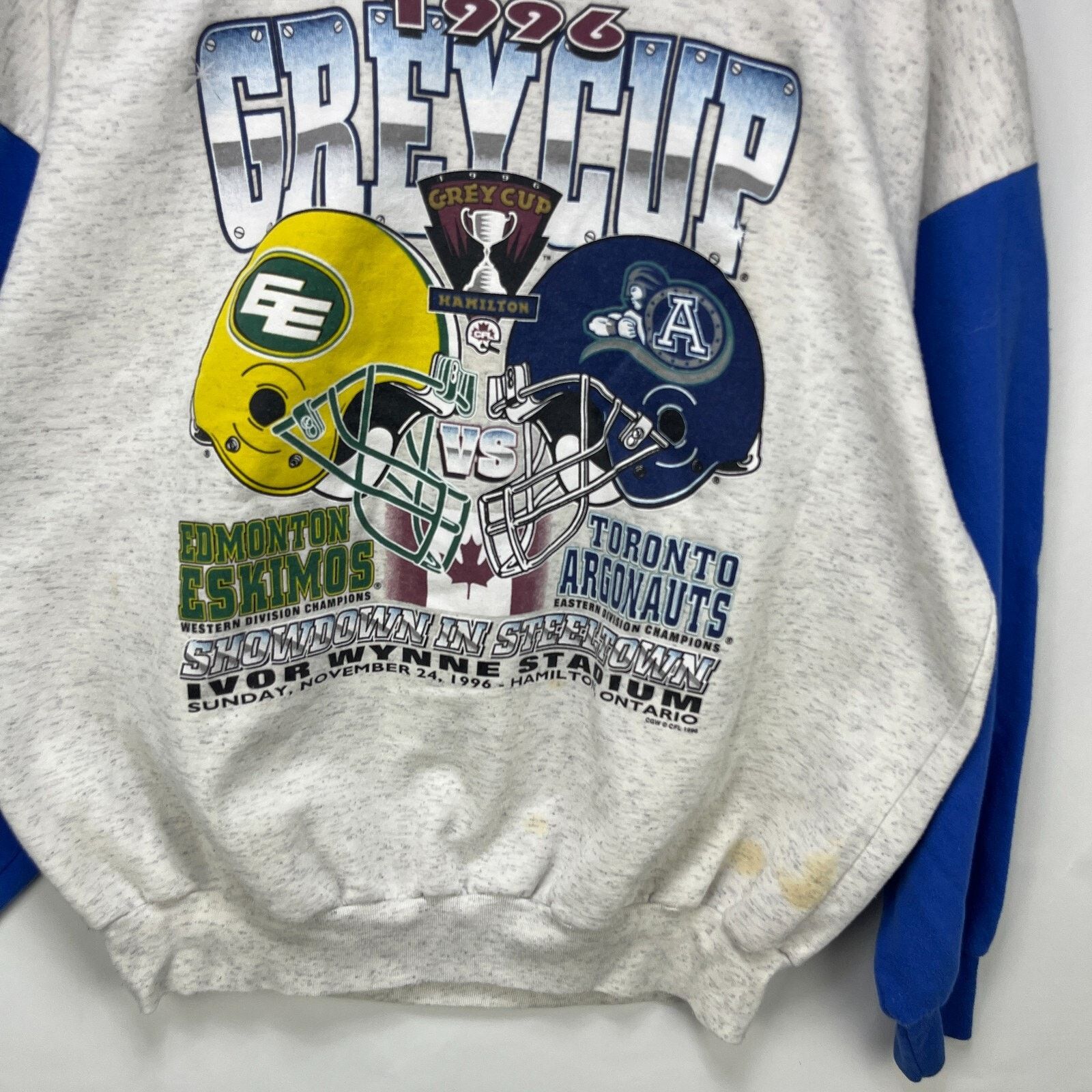 Vintage Vintage 1996 Gray Cup Champions LargeArgonauts Edmonton Size US L / EU 52-54 / 3 - 9 Thumbnail