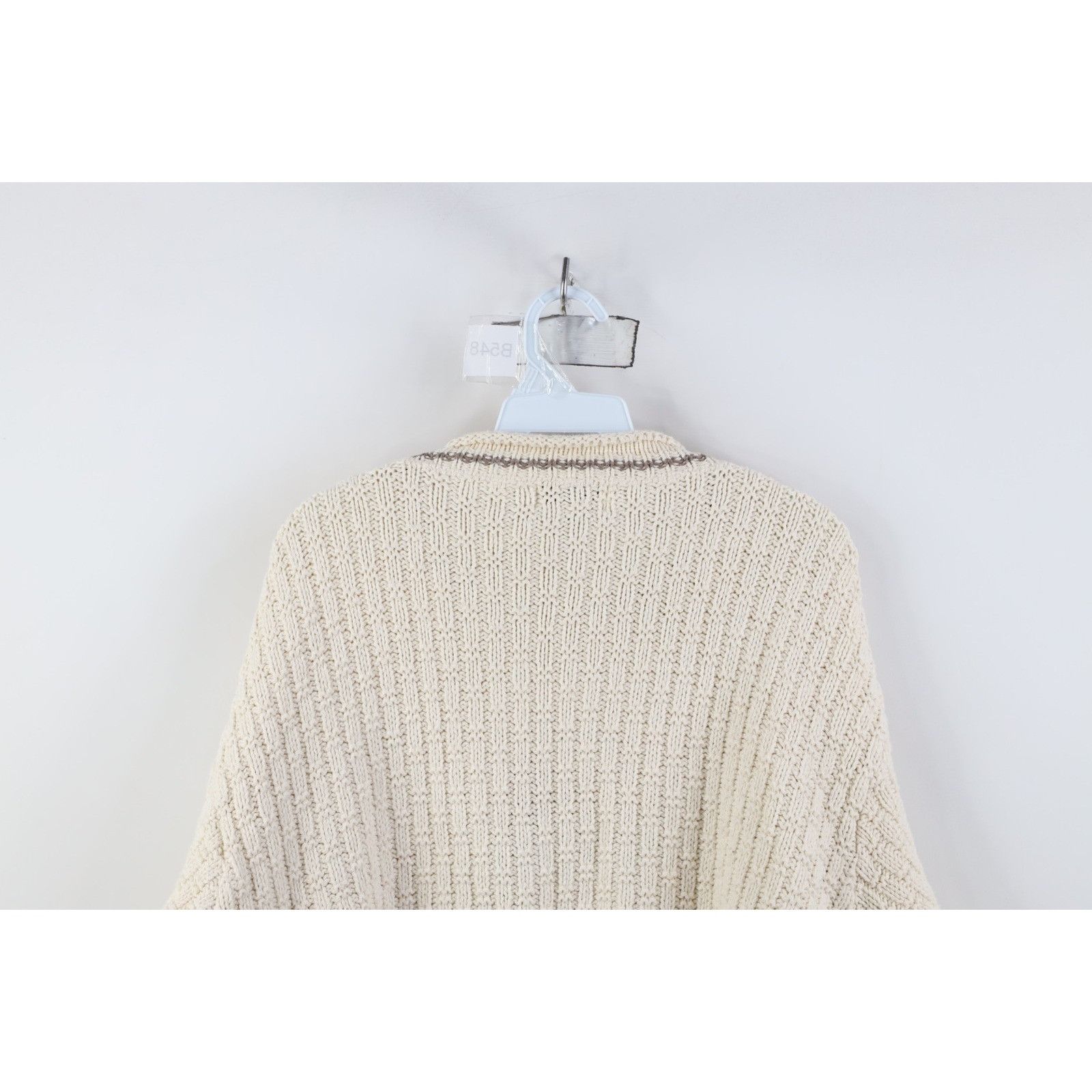 Vintage Vintage 90s Christmas Bear Chunky Marled Knit Sweater Size L / US 10 / IT 46 - 11 Thumbnail