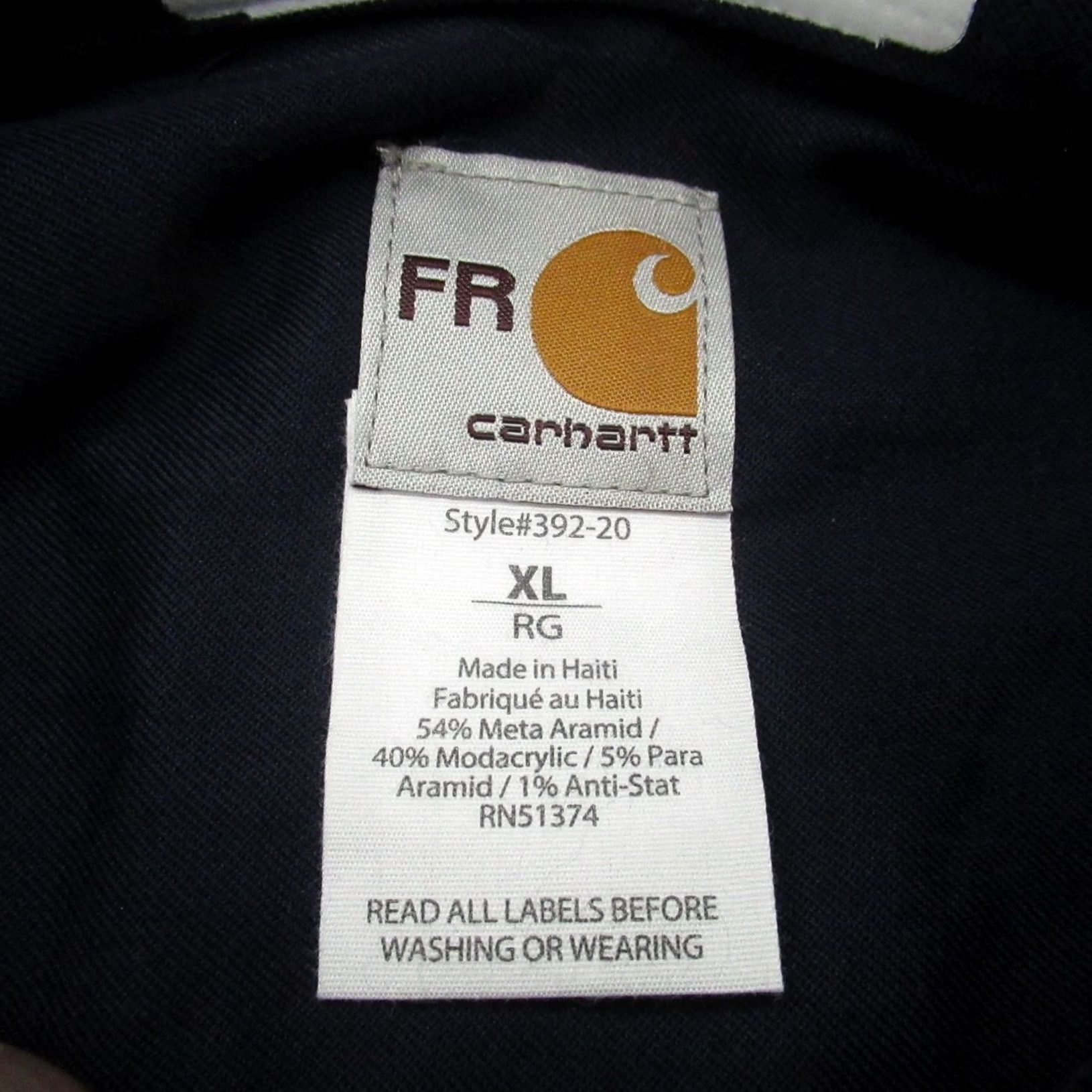 Carhartt VINTAGE Carhartt FR Work Shirt Navy XL Flame Resistant CAT 2 Sherwin Williams LOGO NEW Size US XL / EU 56 / 4 - 6 Thumbnail
