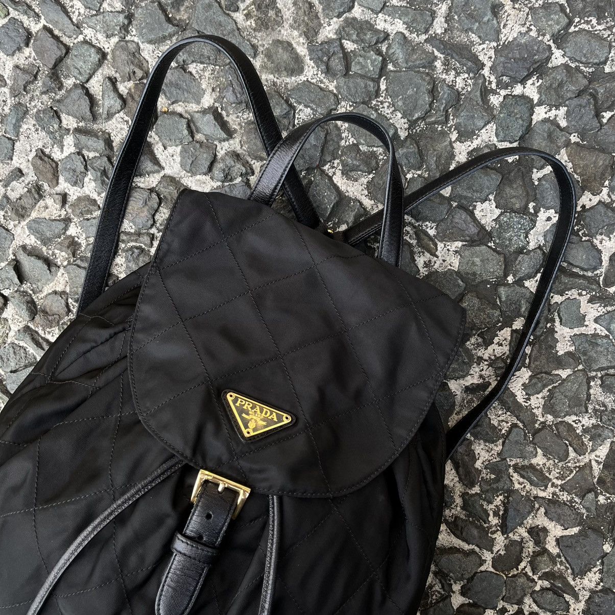 Prada Prada Vintage Quilted Nylon Backpack Size ONE SIZE - 6 Thumbnail