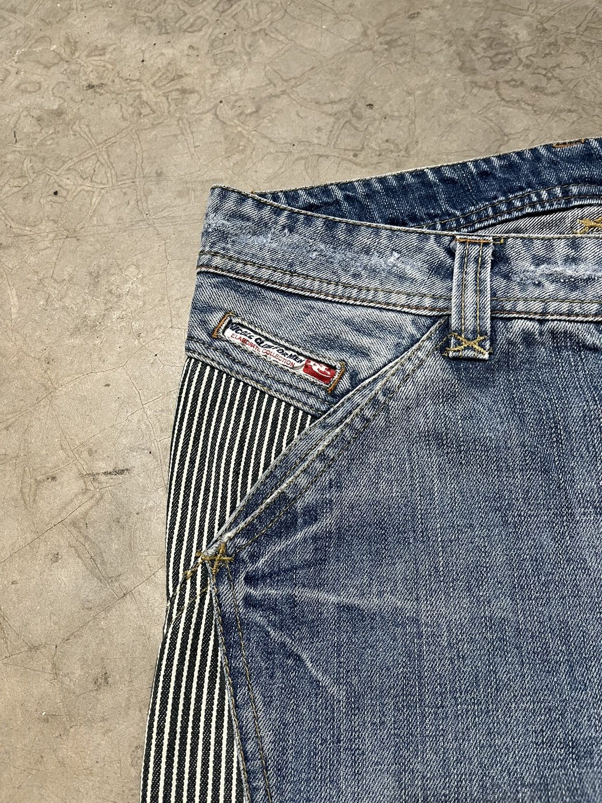 Hysteric Glamour Distressed Nicole Club for men Reconstructed hickory stripe Size US 32 / EU 48 - 6 Thumbnail