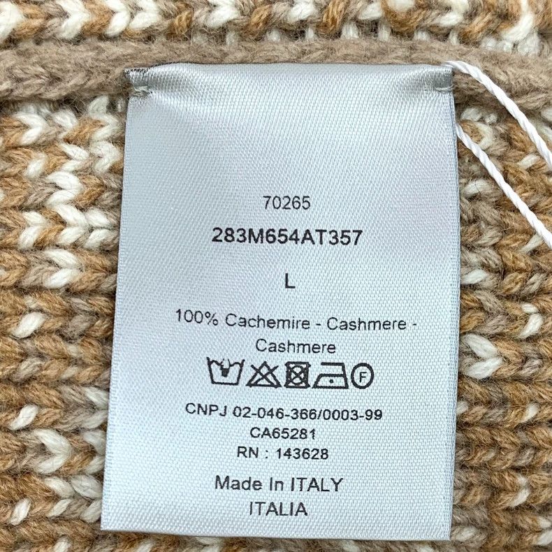 Dior Dior Co-branded 22 brown logo pattern inlaid cashmere roun Size US L / EU 52-54 / 3 - 6 Thumbnail