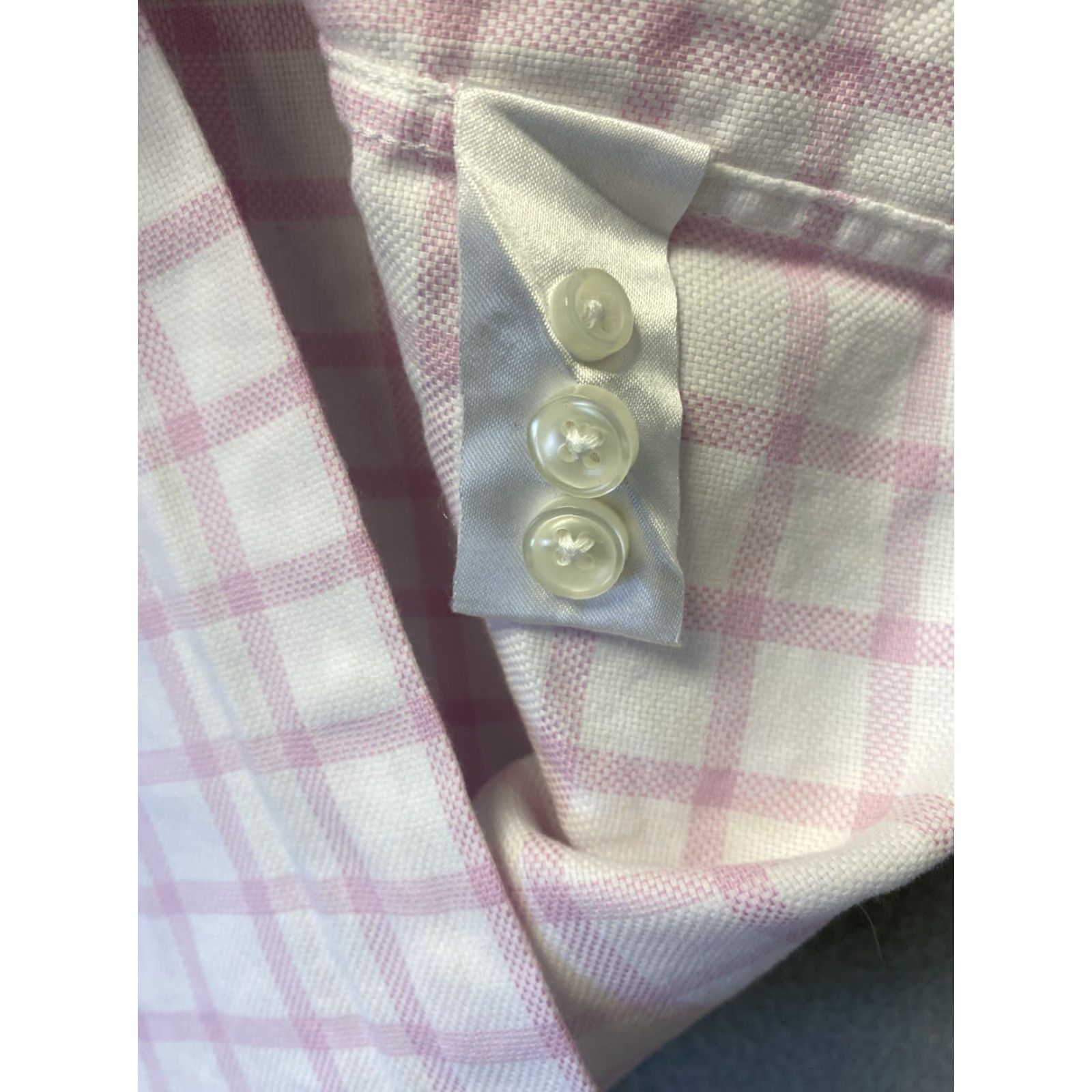 Neiman Marcus VINTAGE Neiman Marcus Dress Shirt Mens 15.5 Pink Check Long Sleeve Slim Fit Business Party Workwear Size US M / EU 48-50 / 2 - 7 Thumbnail