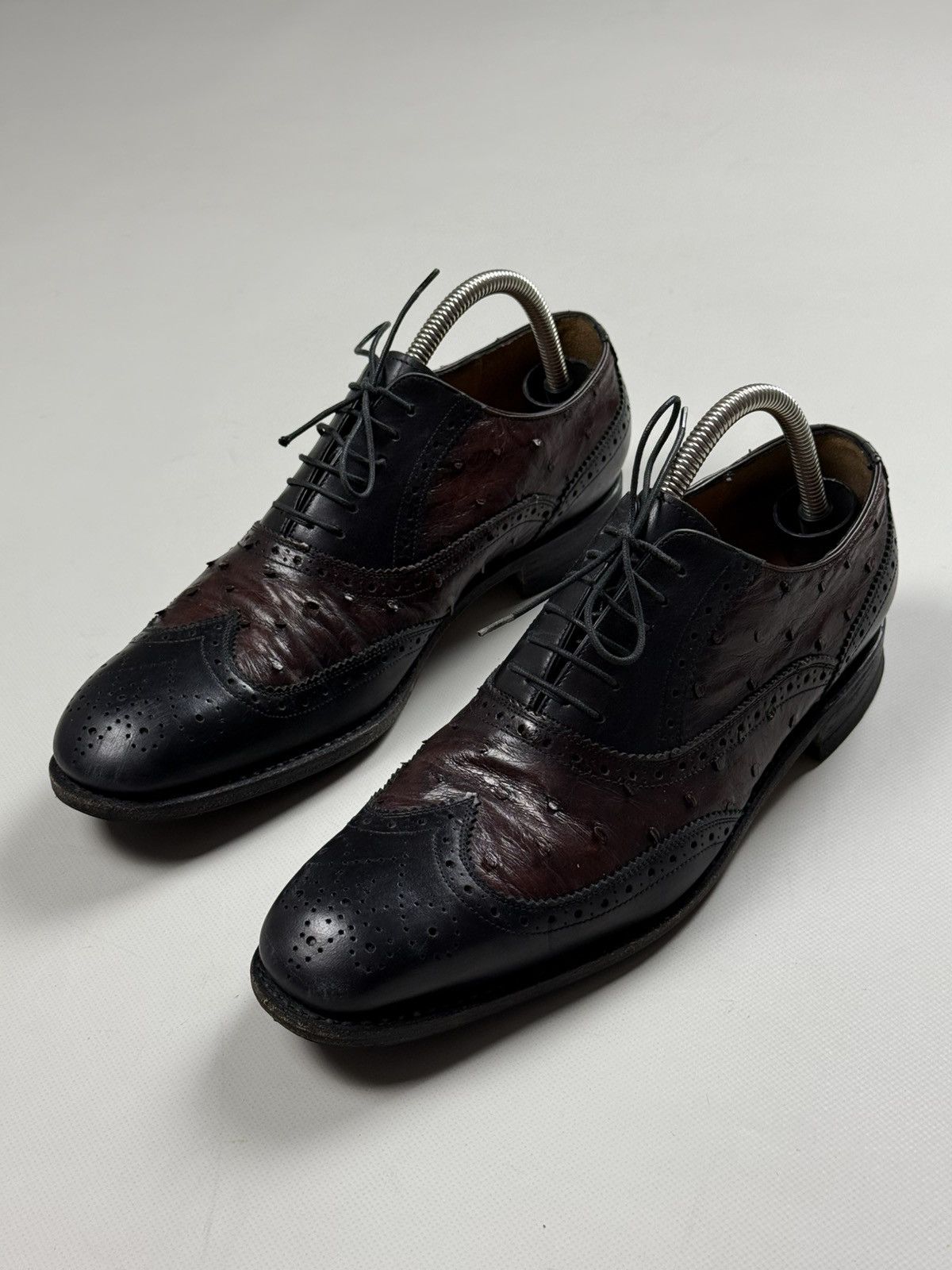 Salvatore Ferragamo Salvatore Ferragamo Ostrich Leather Oxford Dress Shoes Boots Size US 7.5 / EU 40-41 - 13 Thumbnail