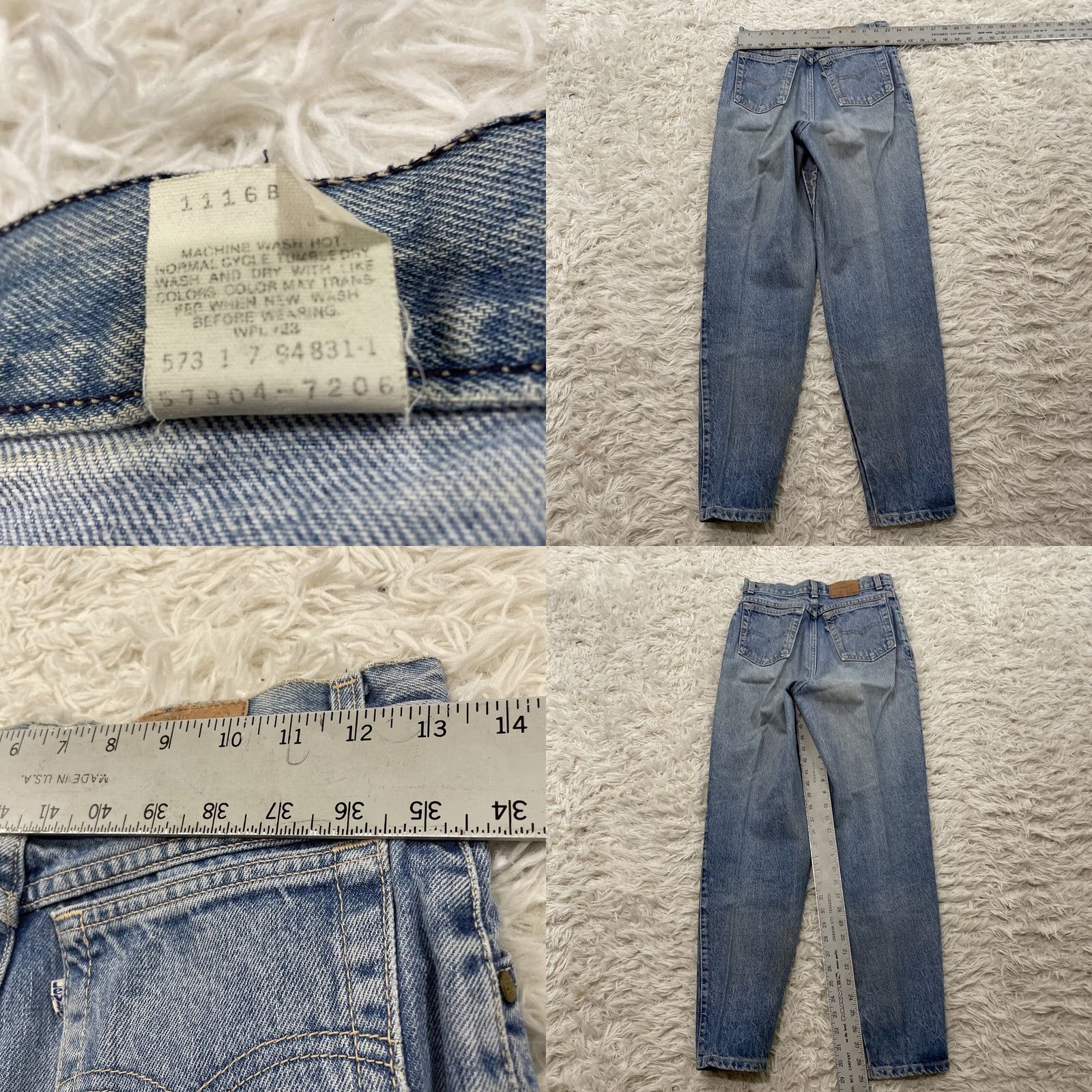 Levi's VINTAGE Levi's Jeans Women 9 Pleated Mom High Waist Blue Grunge Denim 90s Rock Distressed 5-Pocket Logo Mens? Size 30" / US 8 / IT 44 - 8 Thumbnail