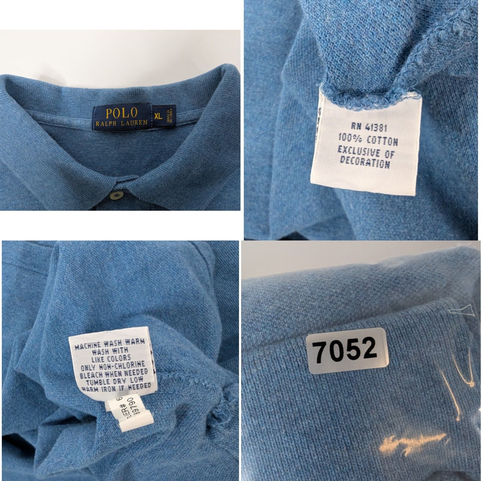 Polo Ralph Lauren Polo Ralph Lauren Polo Shirt Long Sleeve Blue Men's XL Casual Polo Shirt, Preppy, Classic, Designer, 100% Cotton, Knit Polo Size US XL / EU 56 / 4 - 8 Thumbnail