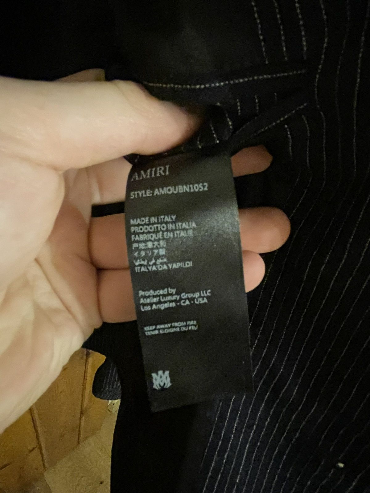 Amiri AMIRI PINSTRIPE CADET JACKET MIDNIGHT BLUE NEW SEASON. Size US S / EU 44-46 / 1 - 9 Thumbnail
