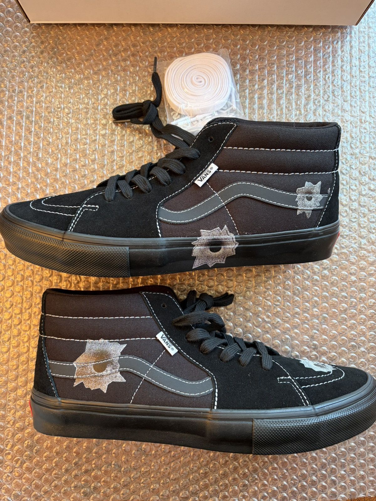 Supreme × Vans US 11.5 Nate Lowman × Supreme × Vans Skate Grosso Mid Black Size US 11.5 / EU 44-45 - 3 Thumbnail